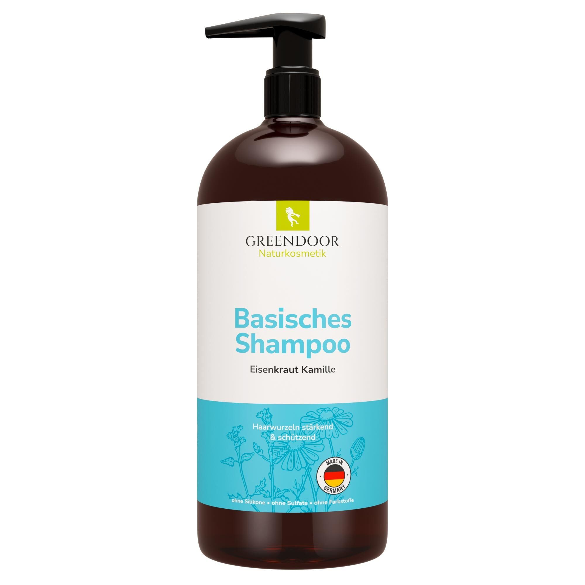 GREENDOOR Gelshampoo Basisches Shampoo XL Eisenkraut Kamille