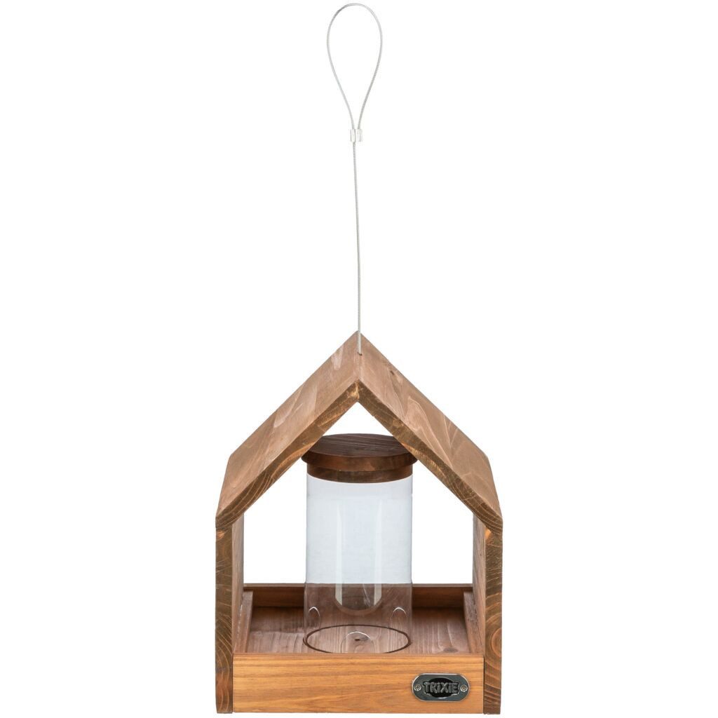 TRIXIE Vogelhaus Vogelfutterhaus zum Aufhängen - braun - 20 × 24 × 20 cm