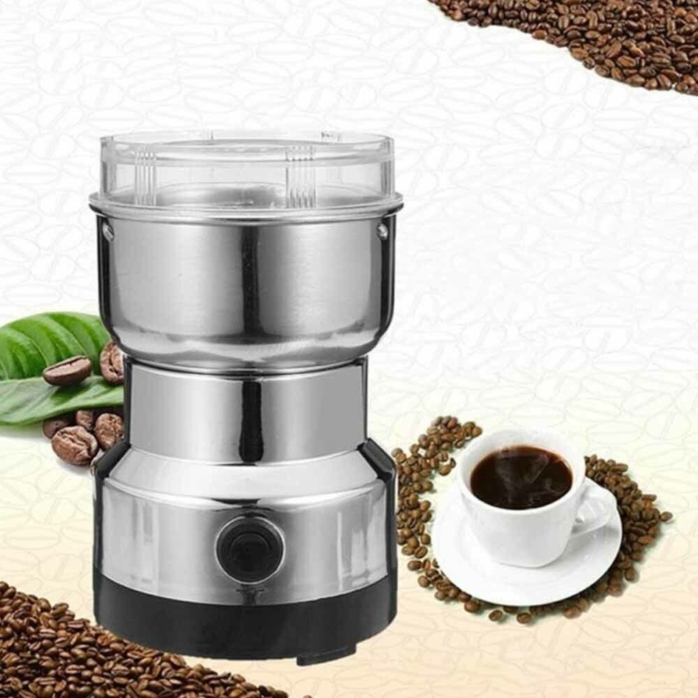 ibettertec Getreidemühle Kaffeemühle Multifunktionale Getreidemühle für den Hausgebrauch Netzkabel, Edelstahlklingen, transparenter Deckel, Ein-Knopf-Bedienung
