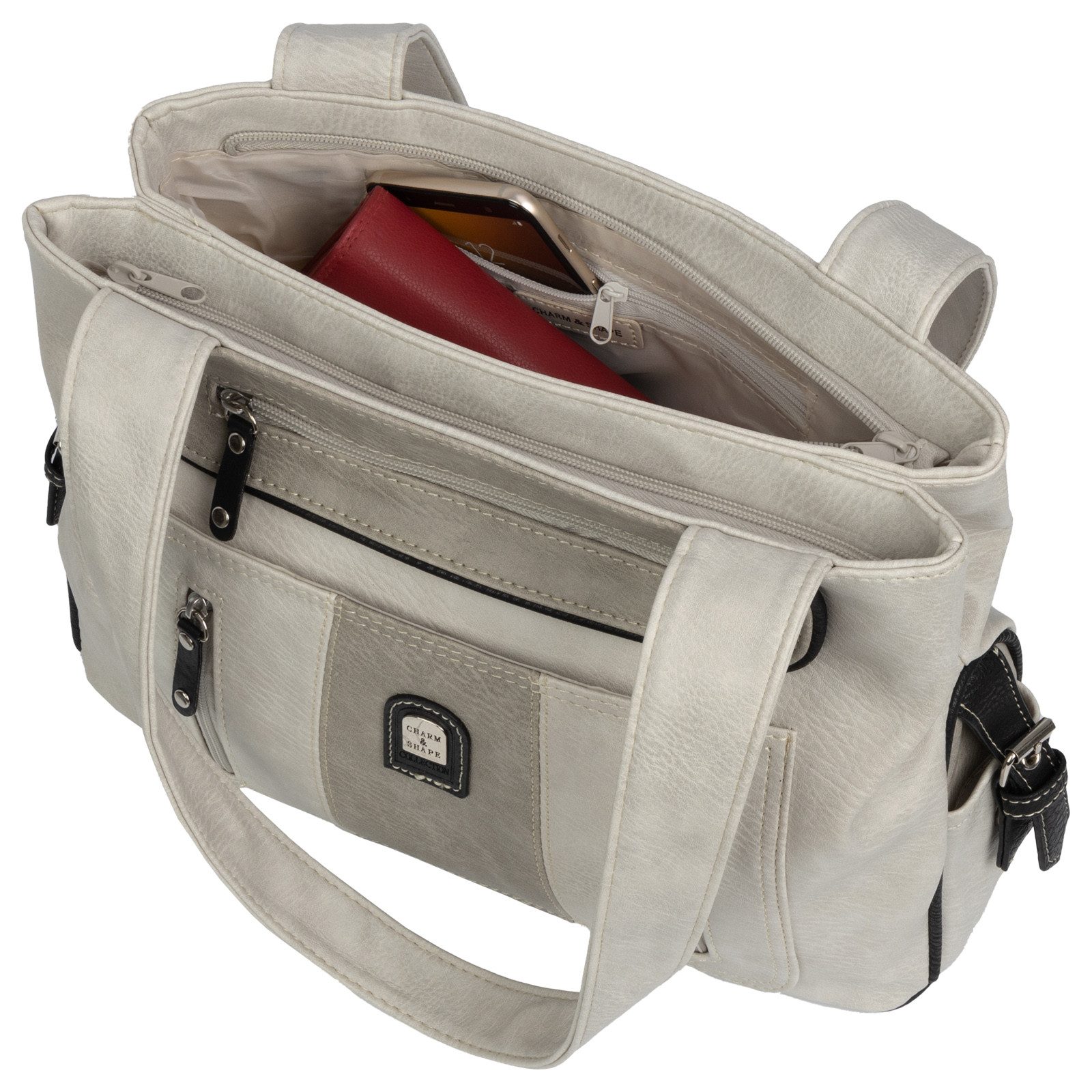 EAAKIE Umhängetasche Damen Tasche Schultertasche Umhängetasche Leder Optik Handtasche, als Schultertasche, Umhängetasche tragbar