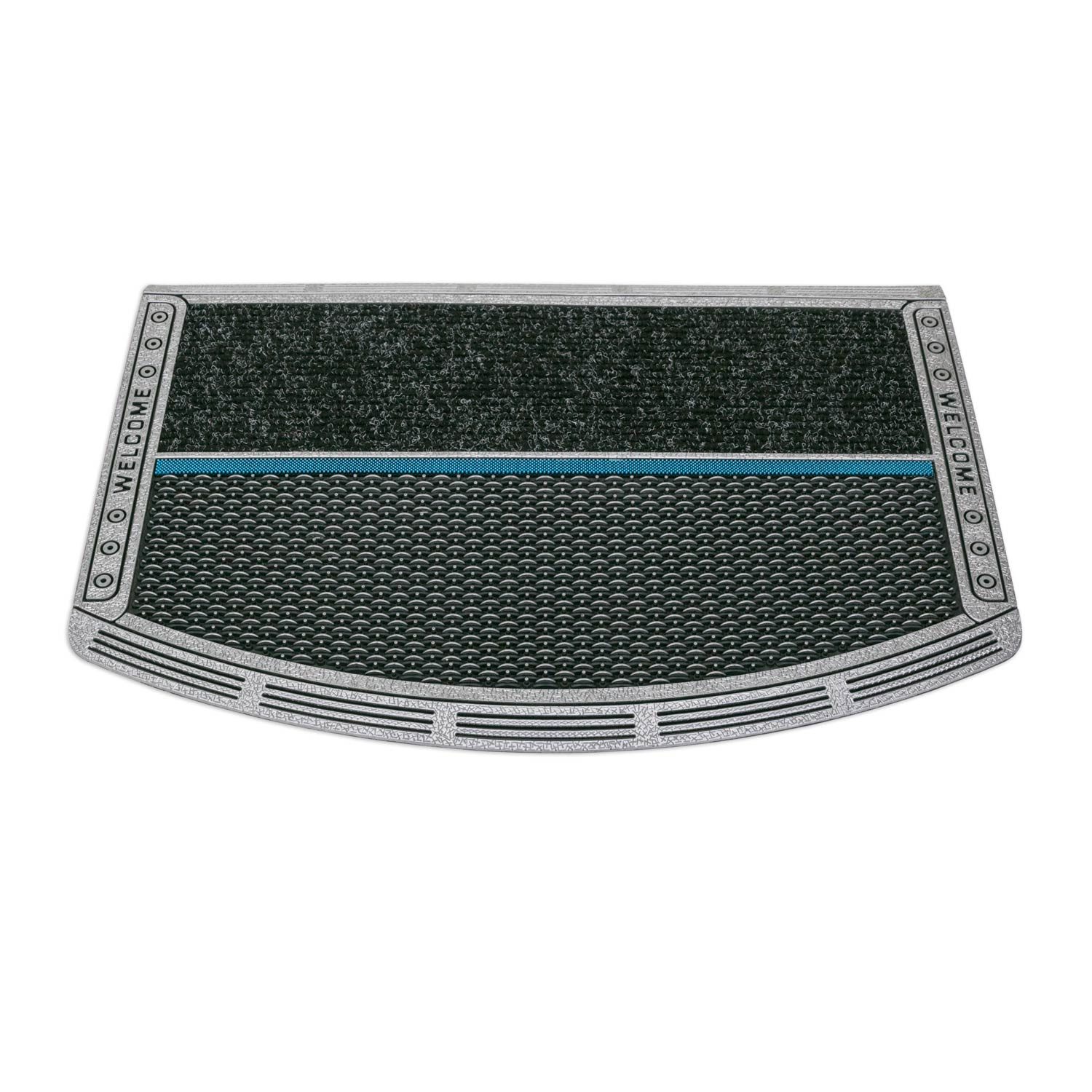Metzker® Fußmatte Fußabtreter Fußmatte Eingangsmatte für Innen und Aussen, Halbrund