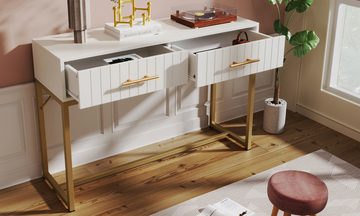 PFCTART Schminktisch Schminktisch mit 2 Schubladen Kommode Schlafzimmer Highboard (Kommode Schlafzimmer Highboard Weiss Schubladenkommode Kommode), 75*45*400cm