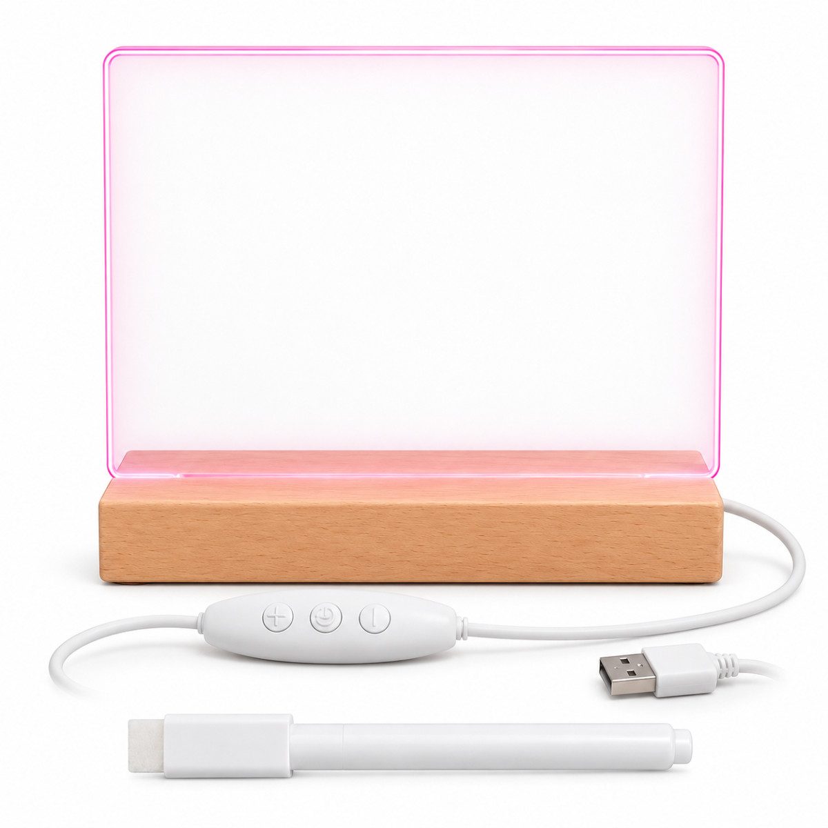 Forever Light LED Nachtlicht FNL-18, Mehrfarbig, RGB, Beschreibbare Acryltafel mit 7 Farben und 3 Farbwechselmodi