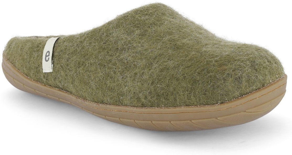 Egos Unisex Filzpantoffel mit Kautschuksohle Pantoffel Hausschuh