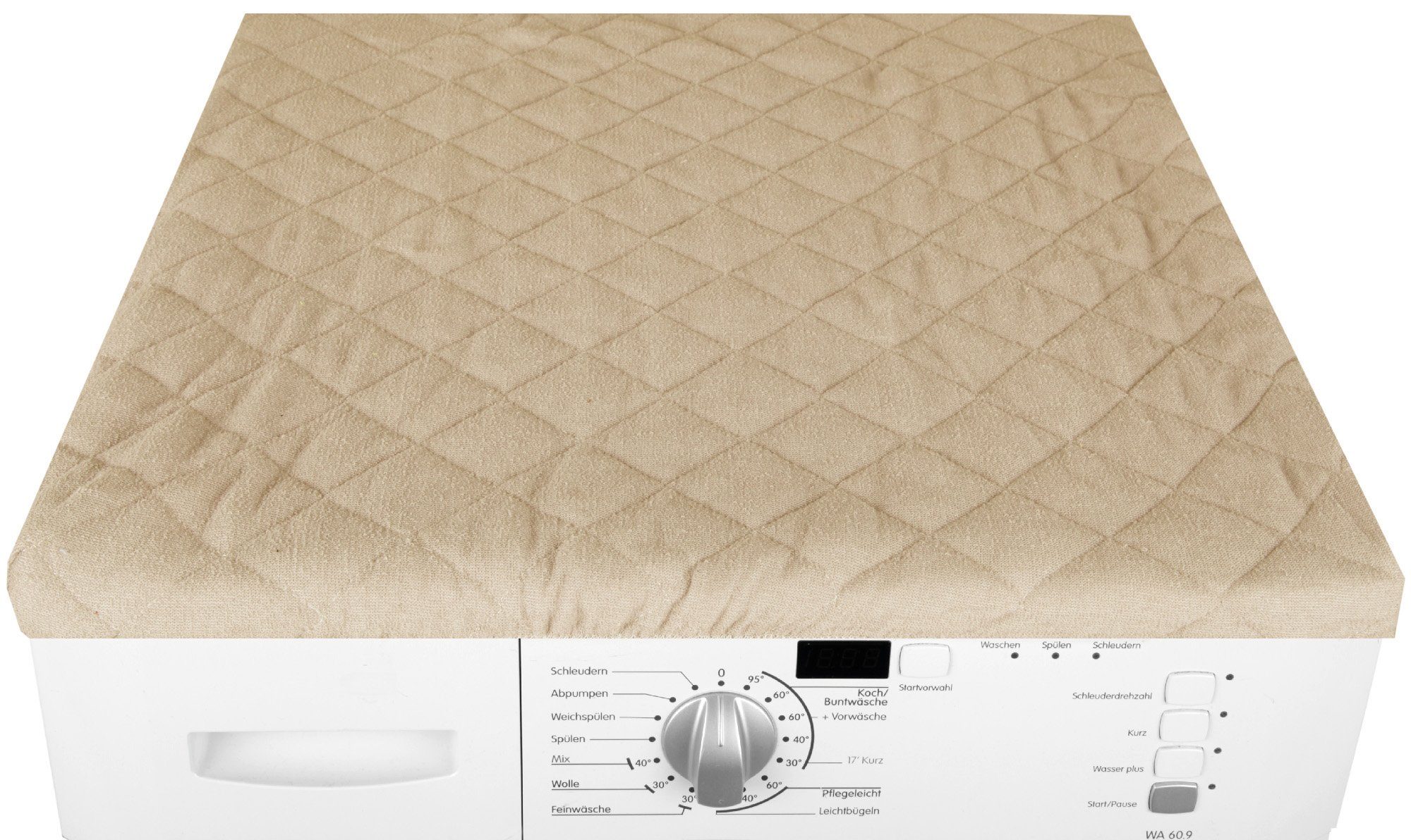 Bestlivings Waschmaschinenbezug 60x60cm aus Baumwolle/Polyester, mit Gummizug, Frottee-Steppung, maschinenwaschbar & trocknergeeignet