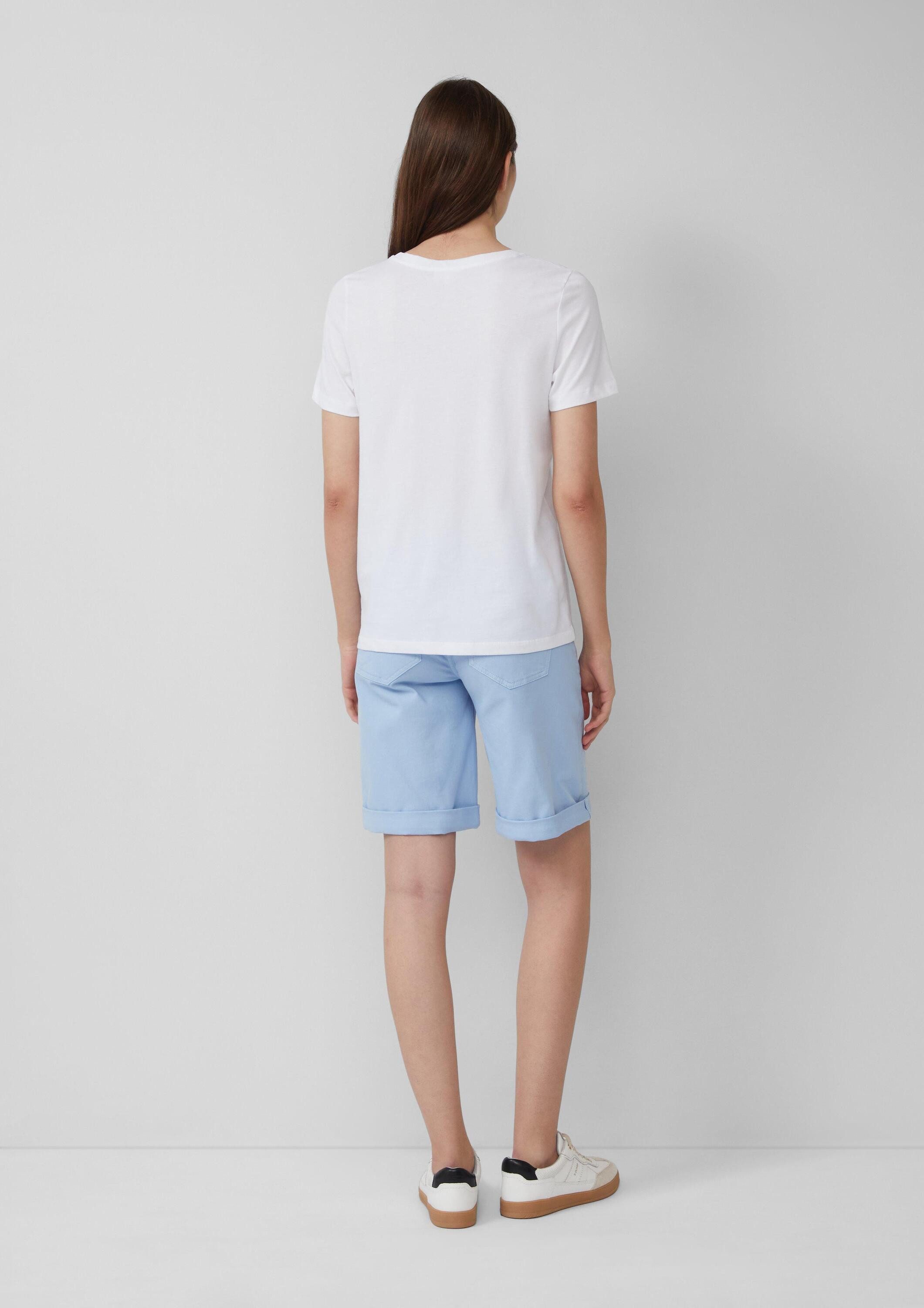 s.Oliver Kurzarmshirt T-Shirt Jersey-T-Shirt mit Stickerei