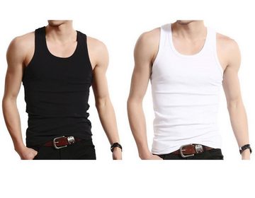 Garcia Pescara Unterhemd »4x Herren Feinripp Unterhemd Tank Top aus Baumwolle in schwarz o. weiß« aus reiner Baumwolle