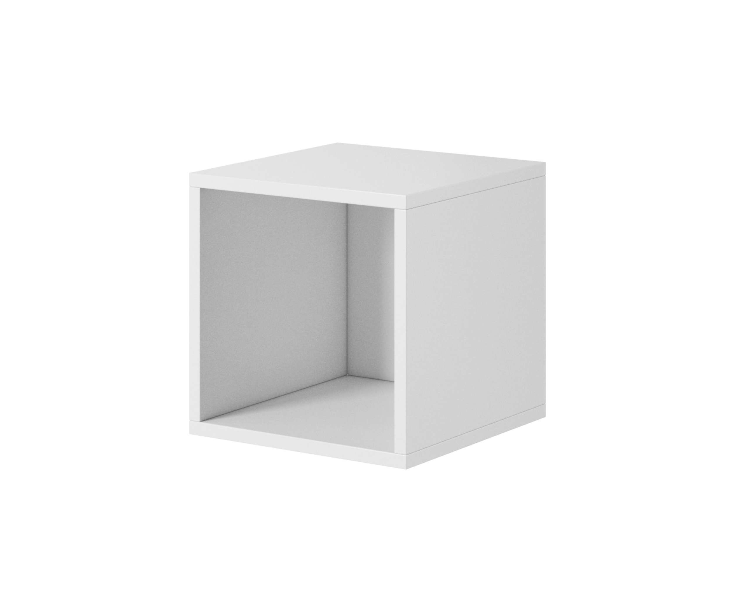 (4-St), XVII, Cono Wohnmöbel, mit Stylefy und Matt Schwarz - bestehend Design Push-to-Open, Modern Wohnwand (Set Matt 2xHängeschrank, Weiß 2xWandregal Wohnzimmer-Set), aus