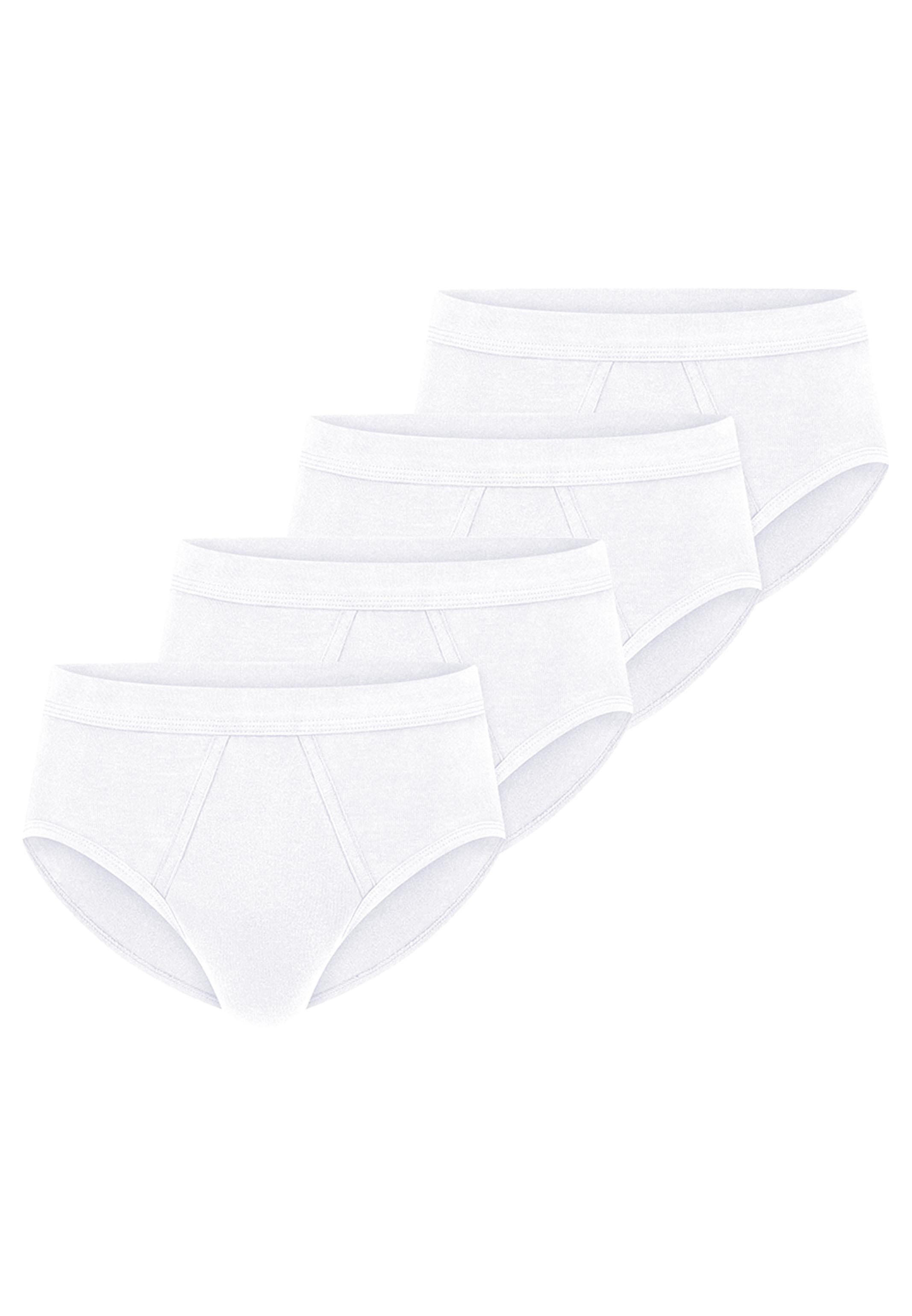 Schiesser Slip 4er Pack Cotton Essentials Feinripp (Spar-Set, 4-St) Slip / Unterhose - Baumwolle - mit Eingriff - Strapazierfähig