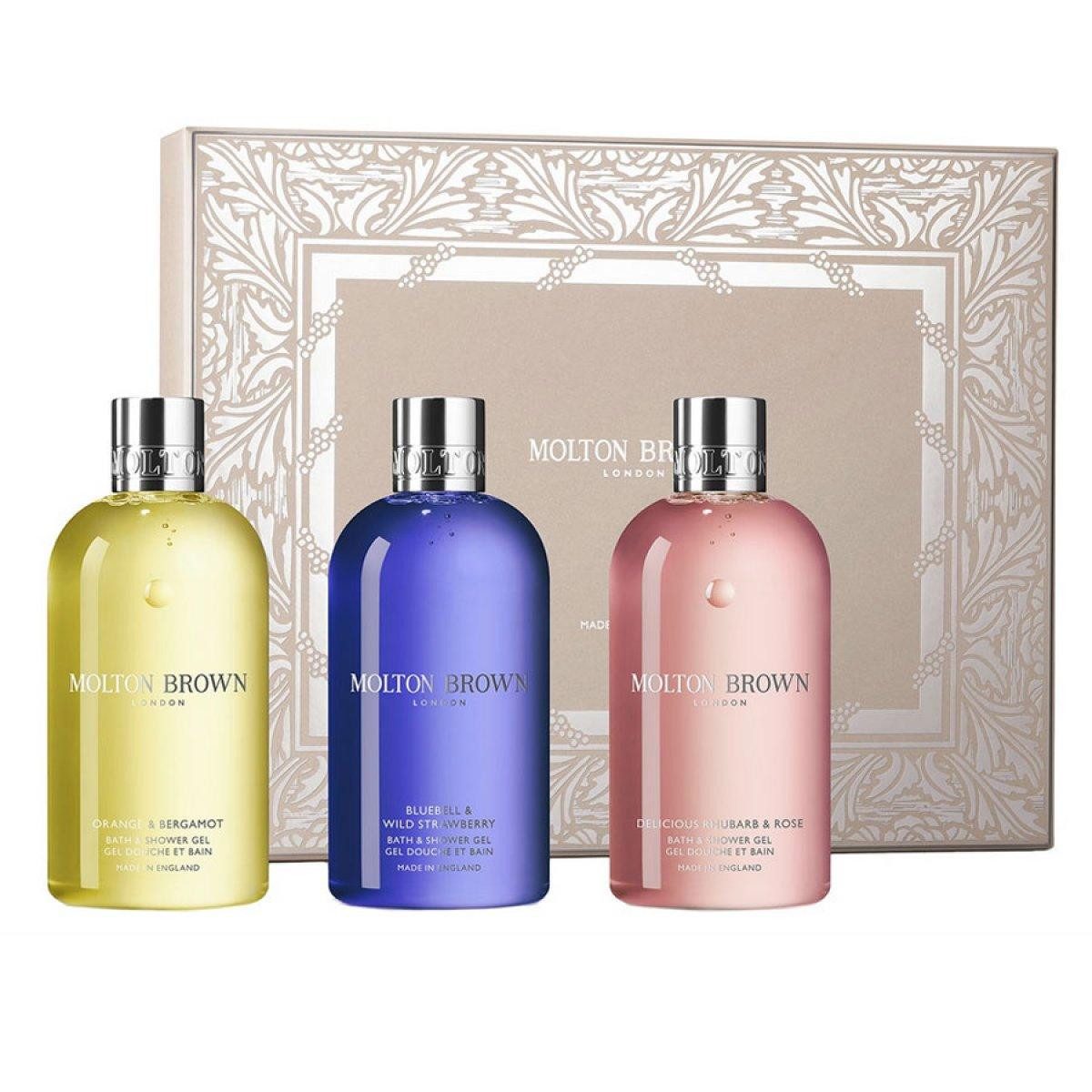 MOLTON BROWN Duschgel Bathing Collection Duschgel Geschenkset Floral & Fruity (3er-Set)