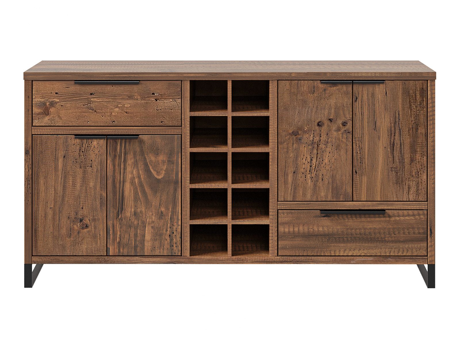 massivum Sideboard Sydney 160cm Pinie rustikal Kommode Wohnzimmer Schrank Möbel (13 St)