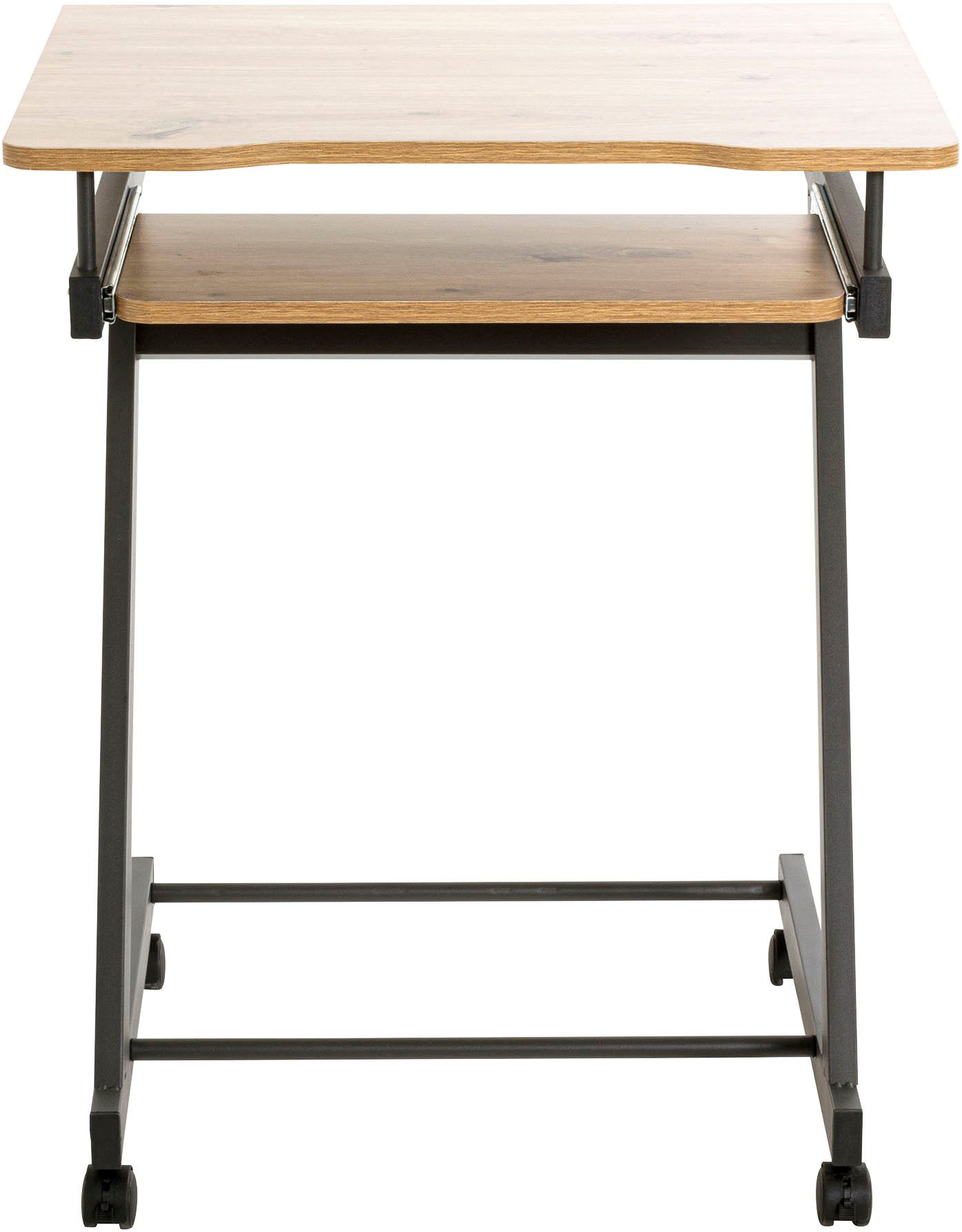 HAKU Computertisch IT-Wagen, Notebookwagen, Schreibtisch (1-St), rechteckig - aus MDF Braun B/T/H 60/49/75 cm