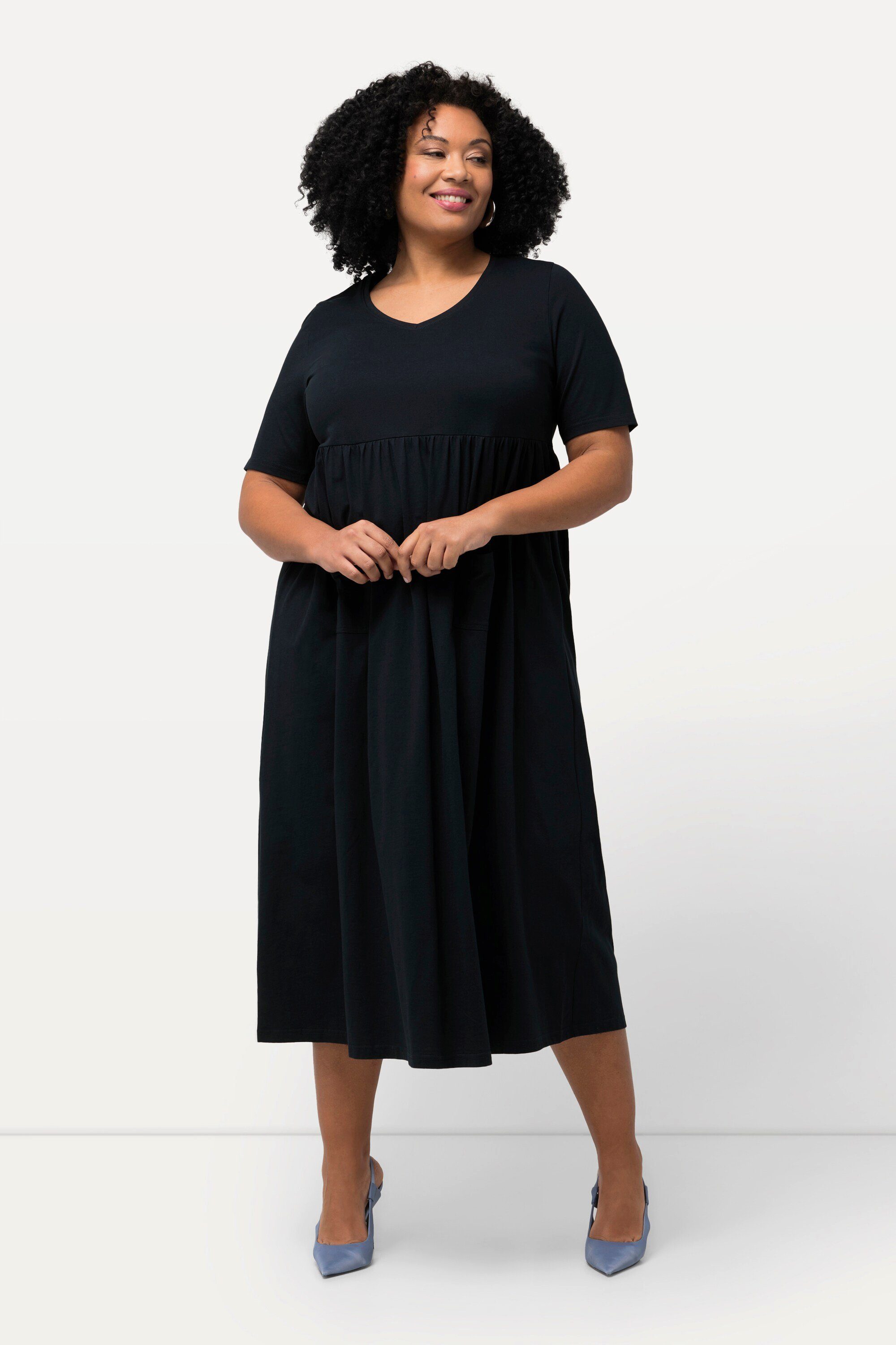 Ulla Popken Maxikleid Jerseykleid Empirenaht A-Linie günstig online kaufen