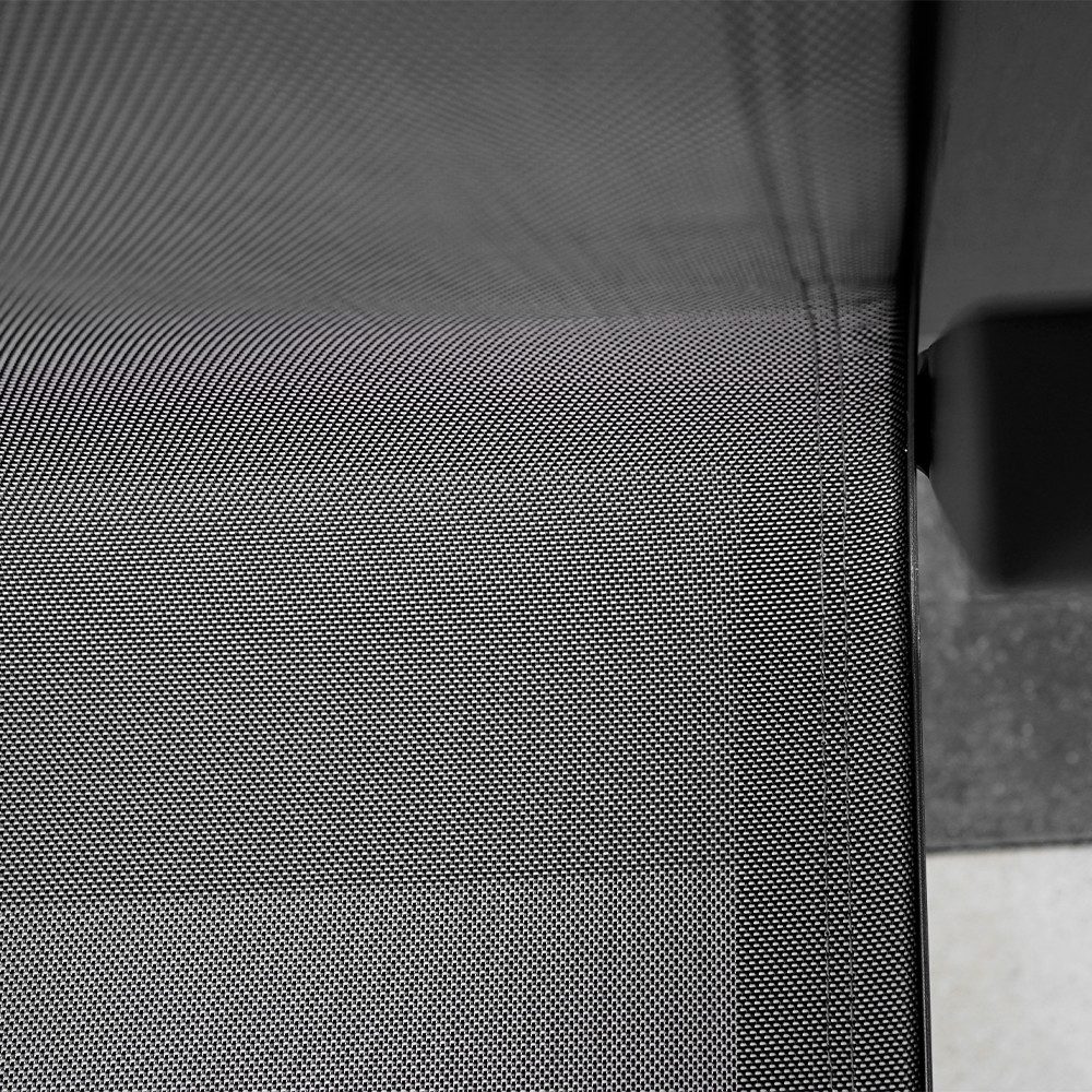 acamp Gartenstuhl, Stapelstuh vegas 6er Set stapelbare Aluminium Sessel (atmungsaktives Acatex Gewebe wetterfest belastbar bis 120 kg), Aluminium Gartenstuhl anthrazit mit teakfarbenen Armlehnen