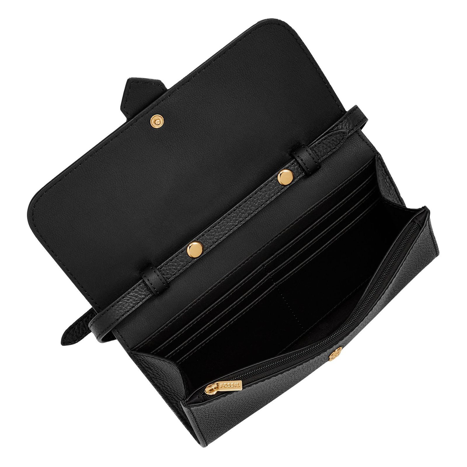 Fossil Geldbörse Wallet Crossbody, aus echtem Leder