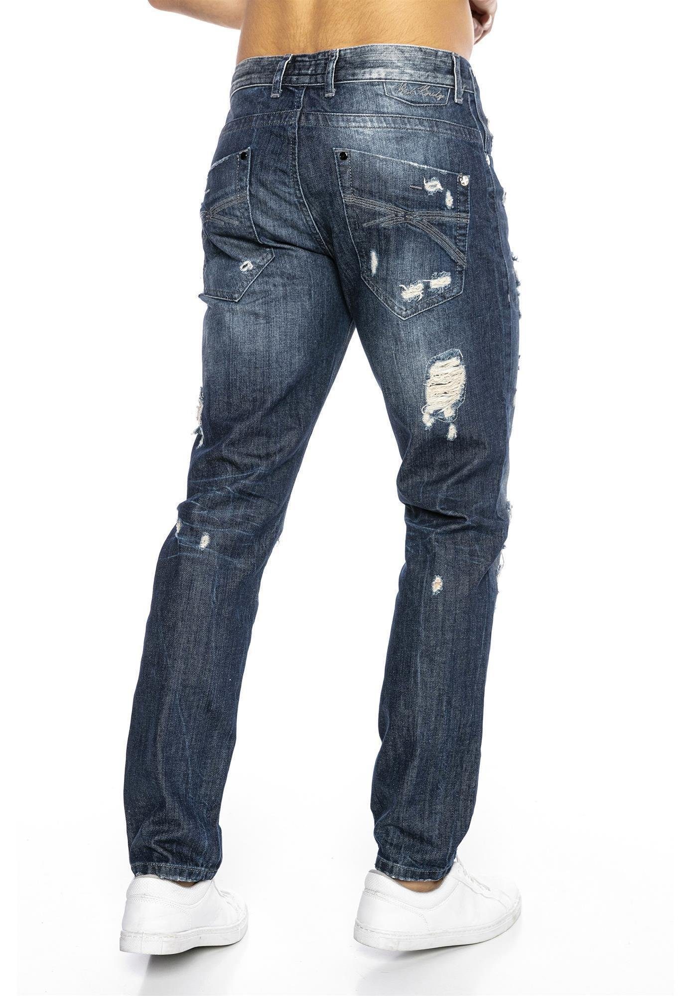 RedBridge Destroyed-Jeans Rebel Stil Regular Fit Premium Qualität