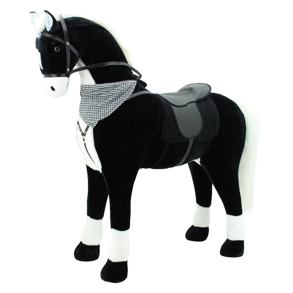 Sweety-Toys Stehpferd Sweety Toys 10325 Stehpferd XXL GIANT "BLACK DIAMOND" ca.125 cm