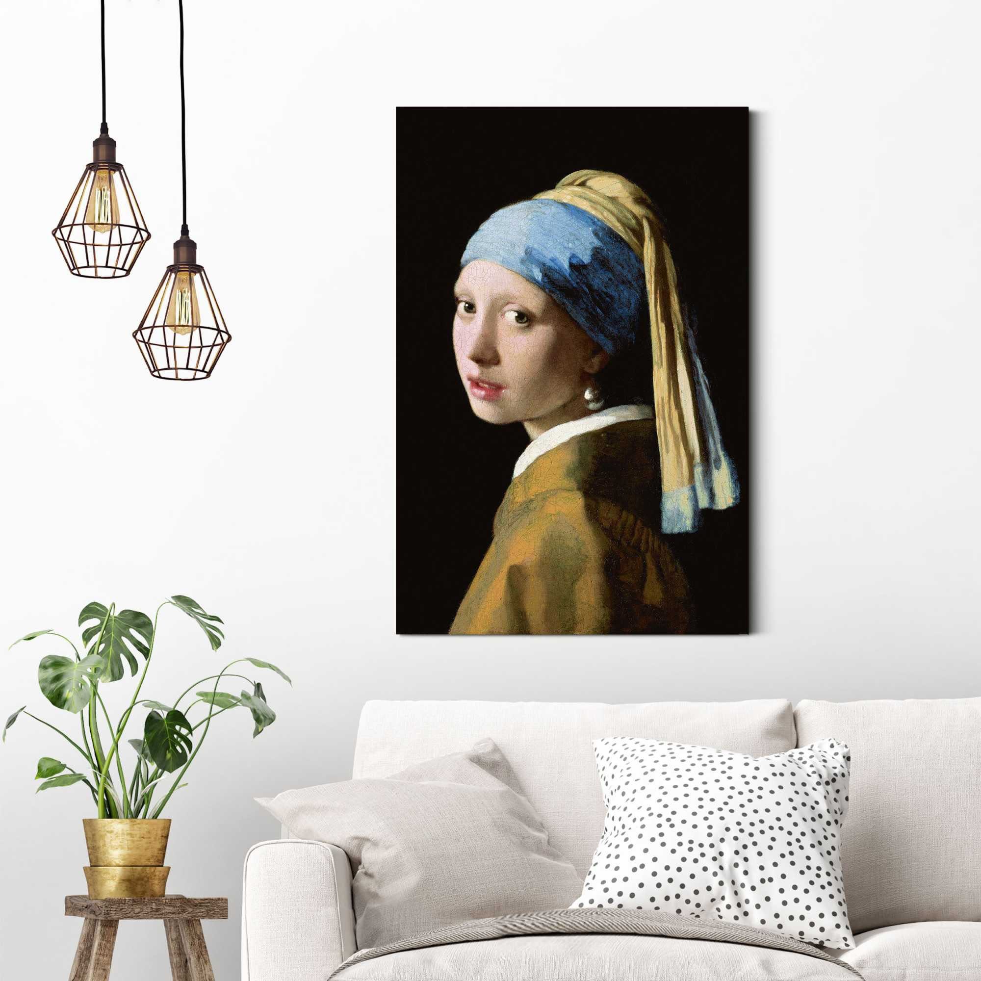 Ohrgehänge, cm 60/90 mit Deco-Panel Reinders! J.Vermeer-Mädchen