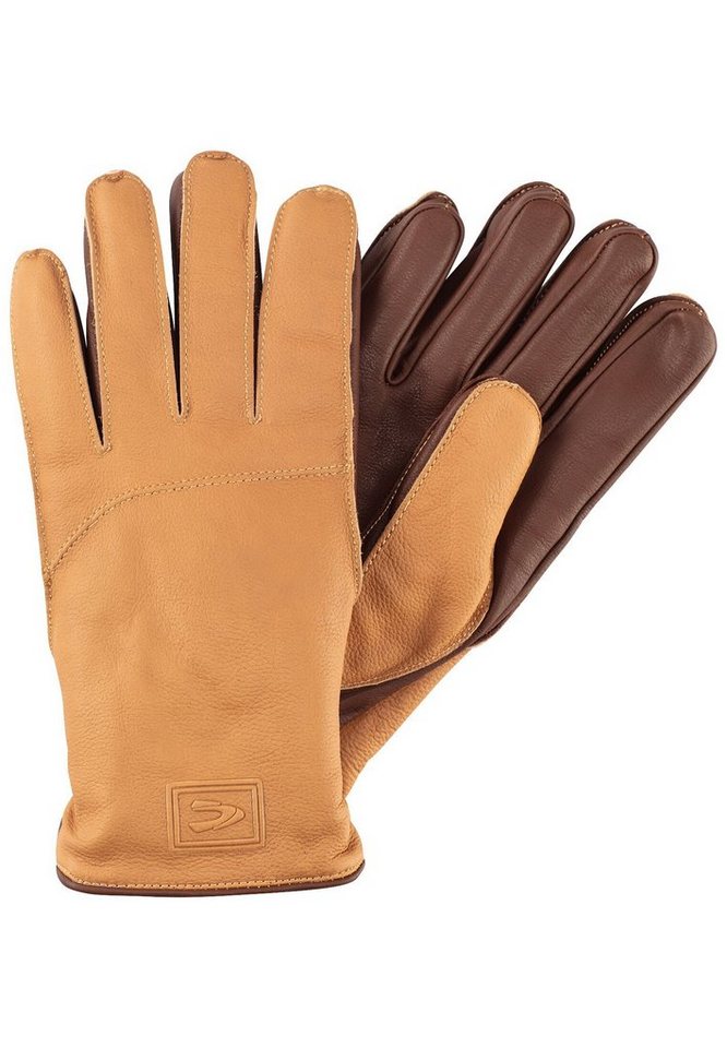 camel active Lederhandschuhe mit Teddyfutter