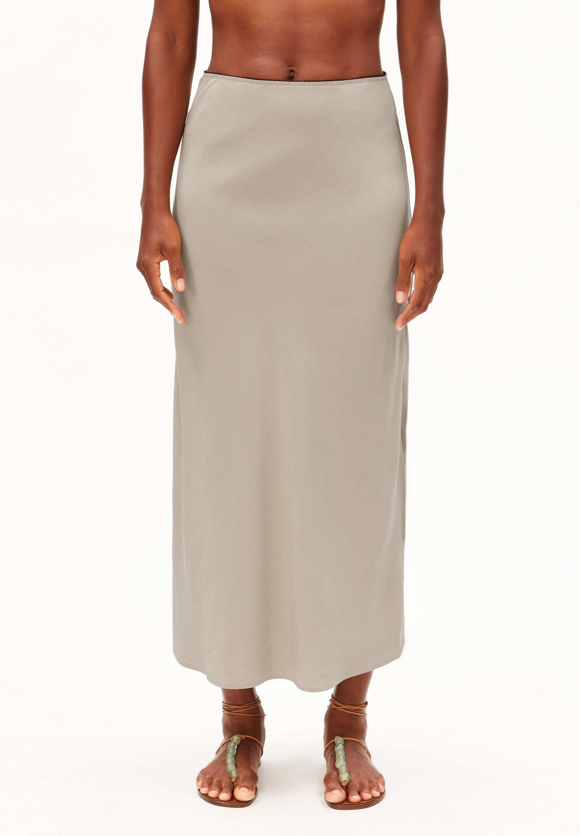 Armedangels Jerseyrock LENOVAA Leinen-Mix (Regular Fit) Midi