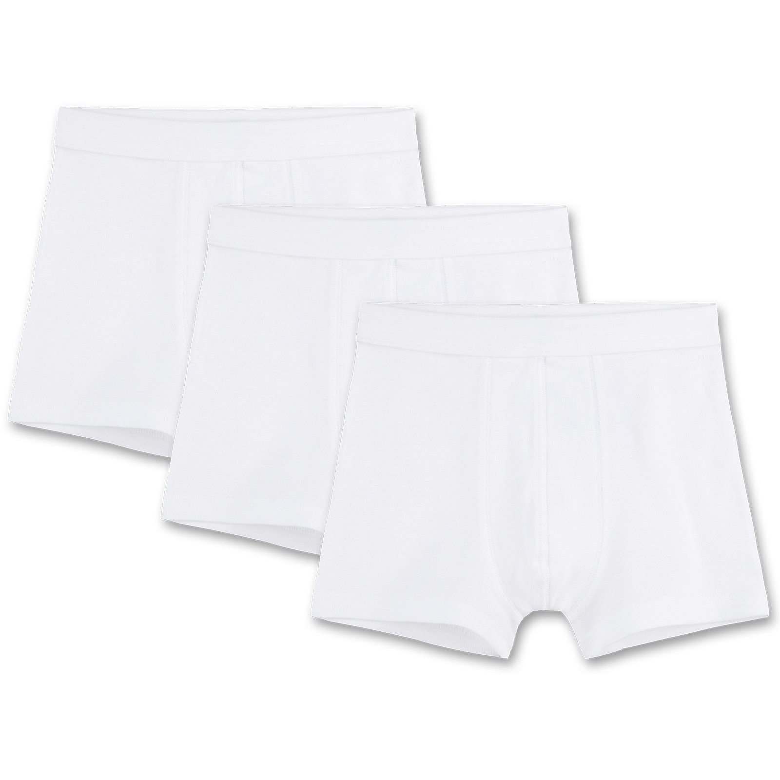 Sanetta Boxer Mädchen Unterhemden 3er Pack - Basic Shirt mit Weiß