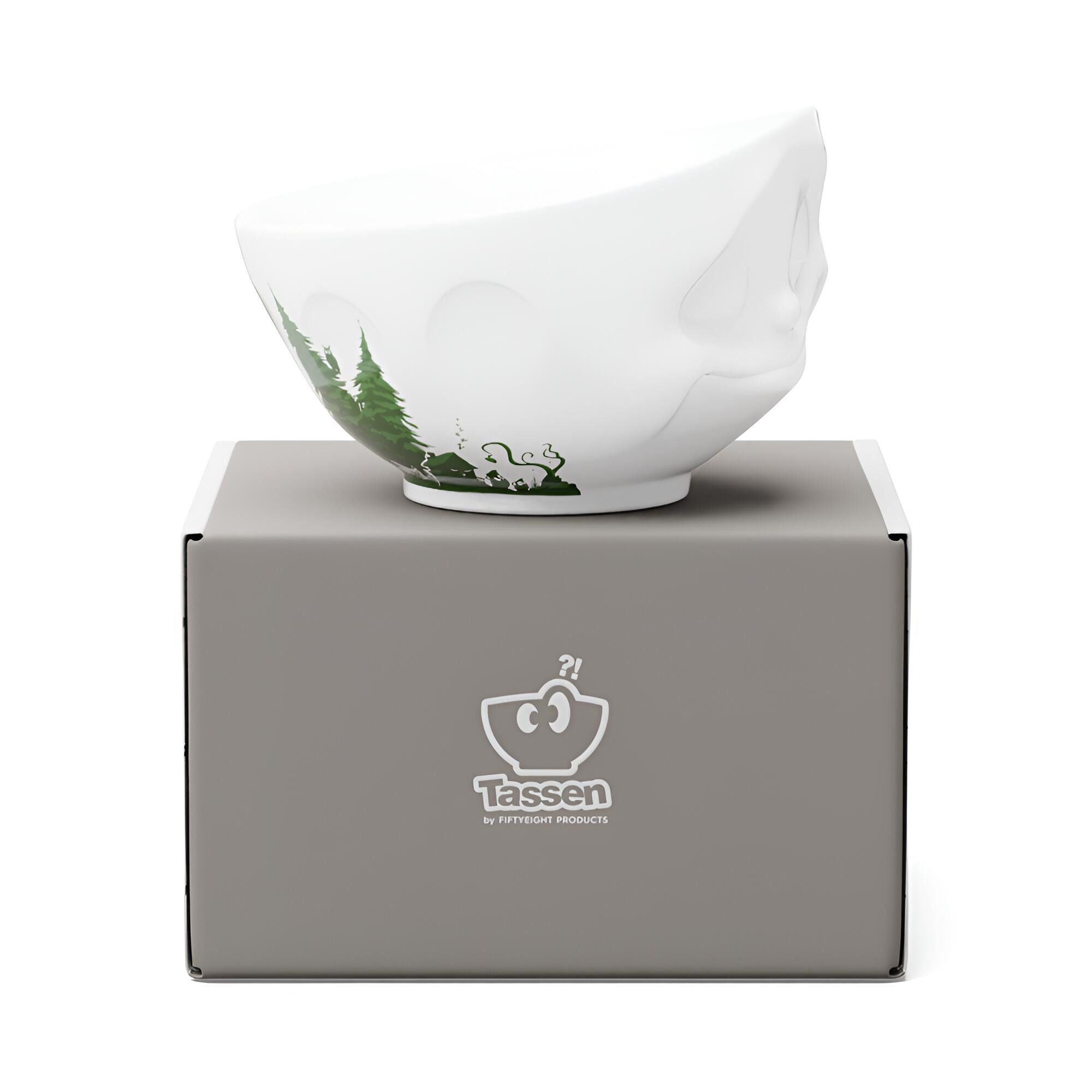 FIFTYEIGHT PRODUCTS Müslischale Schale Glücklich Fabelhaft - 500 ml - Special Edition, Porzellan, (Einzelartikel), Spülmaschinenfest, Mikrowellengeeignet, Made in Germany