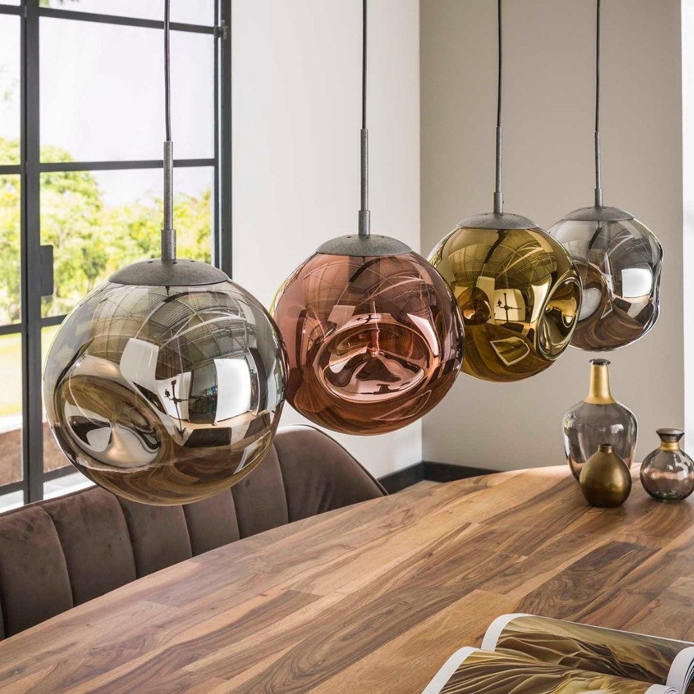 famlights Pendelleuchte Pendelleuchte Leonora in Altsilber und Mehrfarbig E27