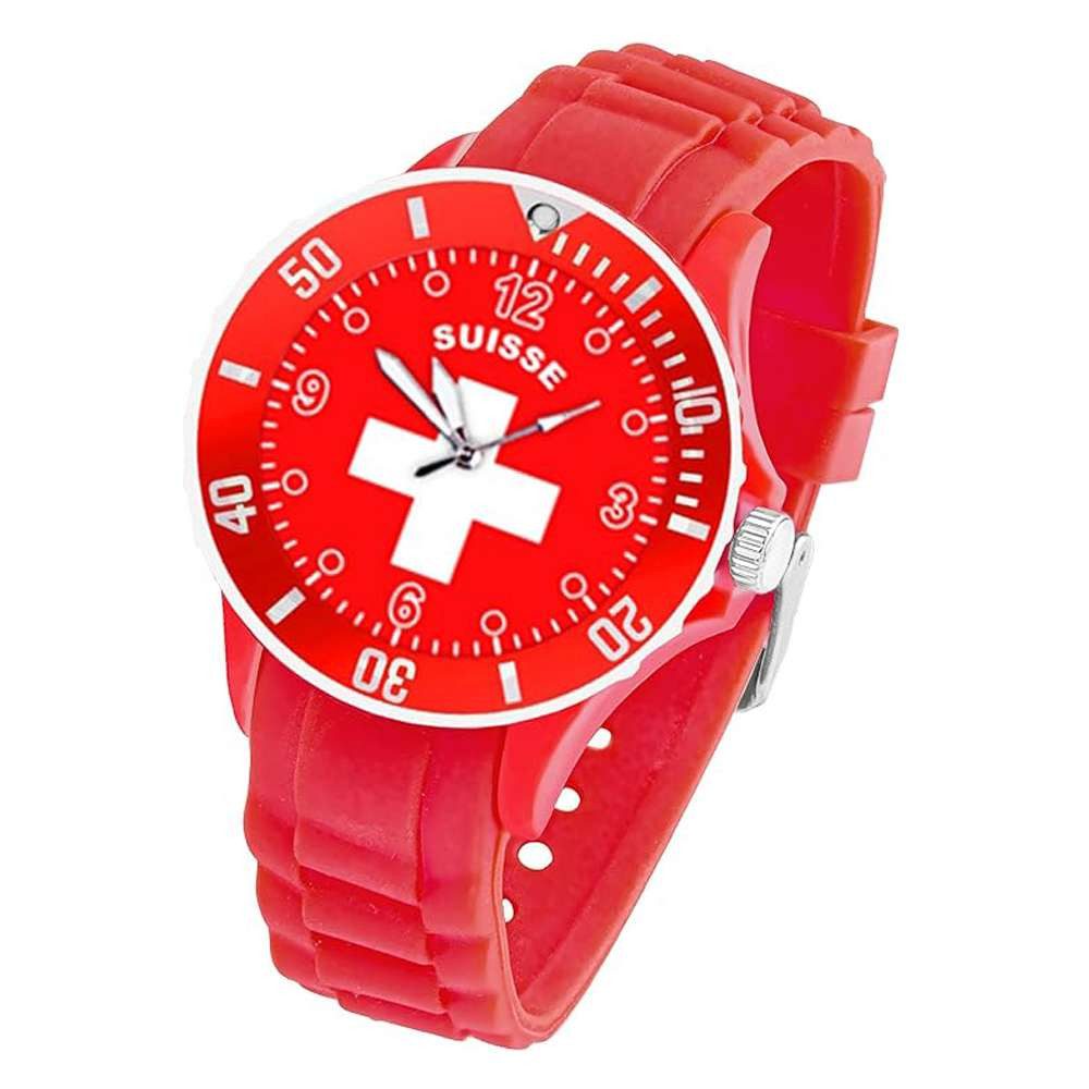 Taffstyle Quarzuhr Fußball WM Fan Armbanduhr Länderflaggen Silikonuhr Quarz Unisex, (Sportliche Fußballuhr mit Länderflaggen und flexiblem Silikonarmband), ideal auch als Geschenk
