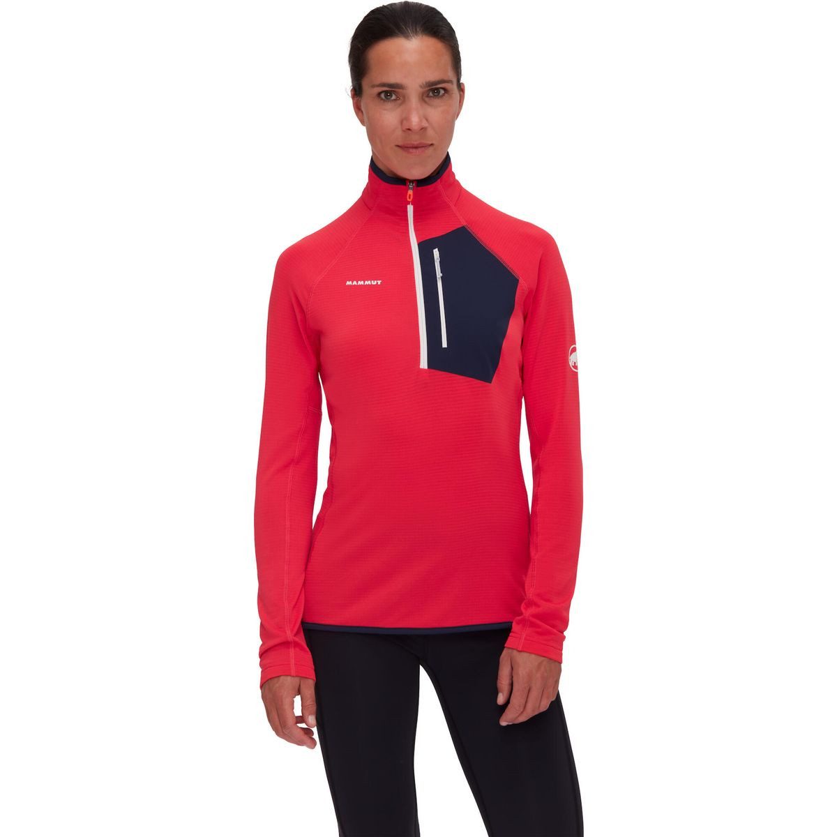 Mammut Fleecejacke Aenergy Light ML Half Zip Pull Women Ultraleichter Midlayer für Damen, ideal als Baselayer mit optimaler