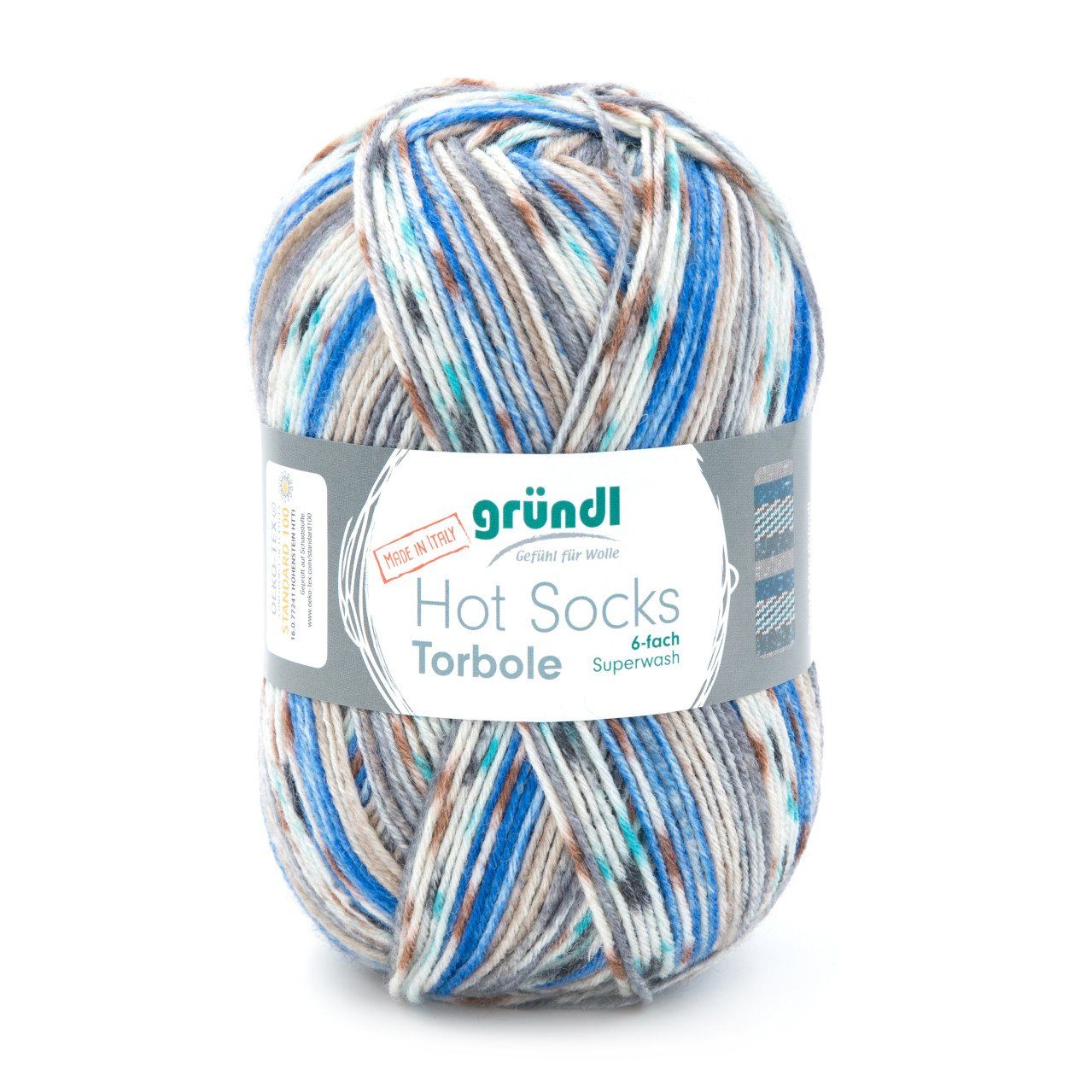 Gründl Gründl Sockenwolle Hot Socks Torbole 6-fach 150 g Häkelwolle