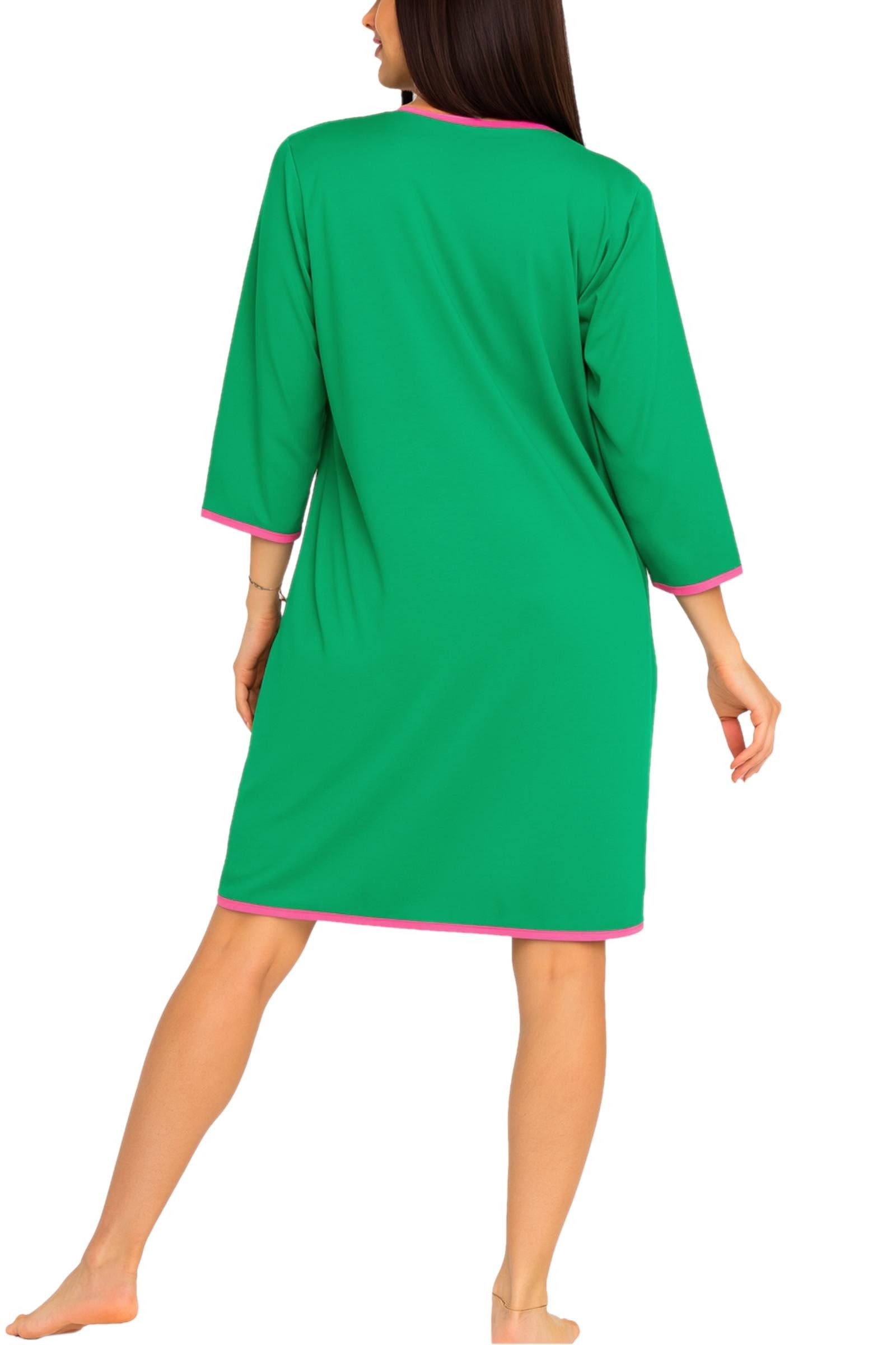 Aquarti Damenbademantel Damen Bademantel Morgenmantel Reißverschluss Hausma günstig online kaufen