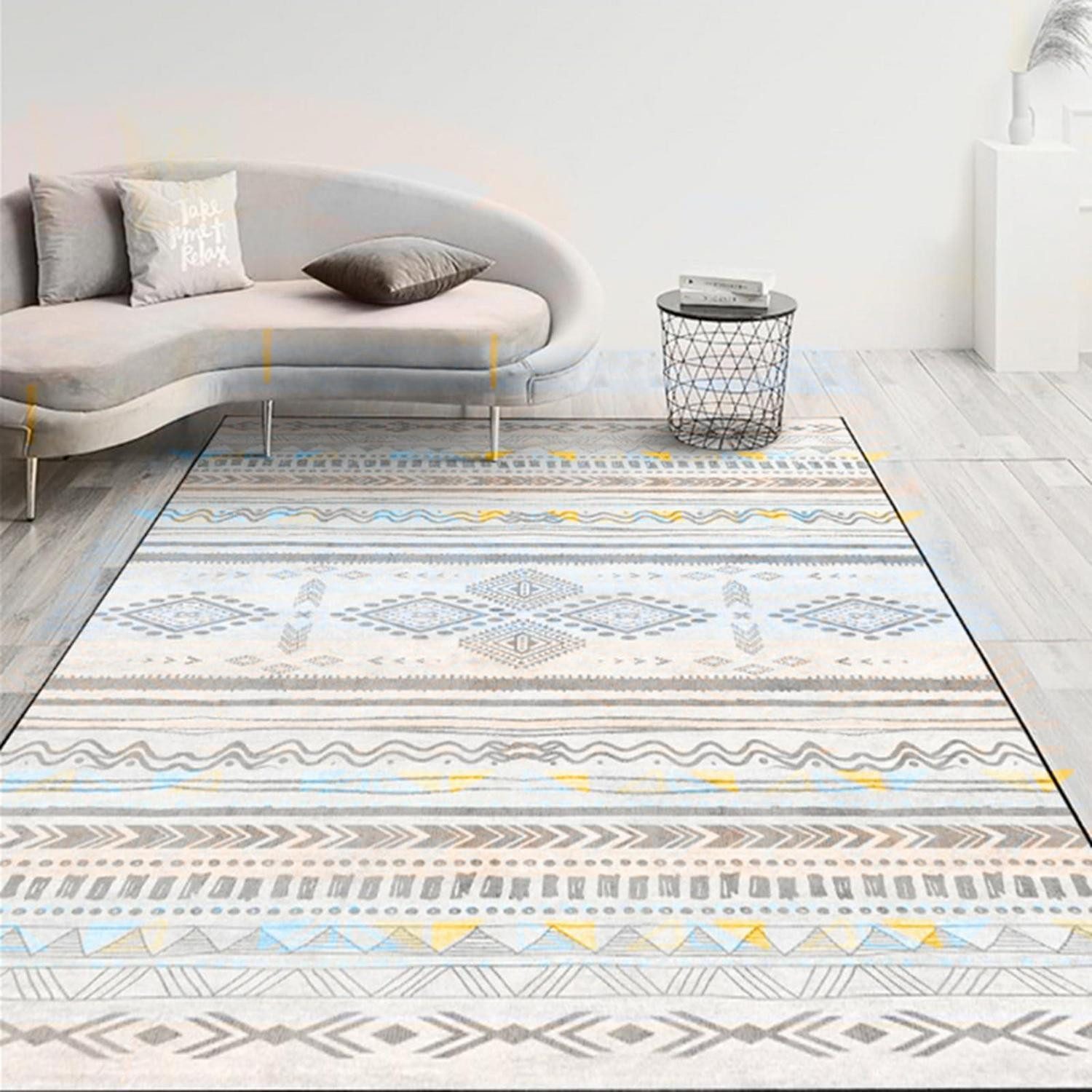 LuxusKollektion Outdoorteppich Outdoor Teppich 200x300 Creme Geometrisch, rechteckig, Höhe: 3 mm
