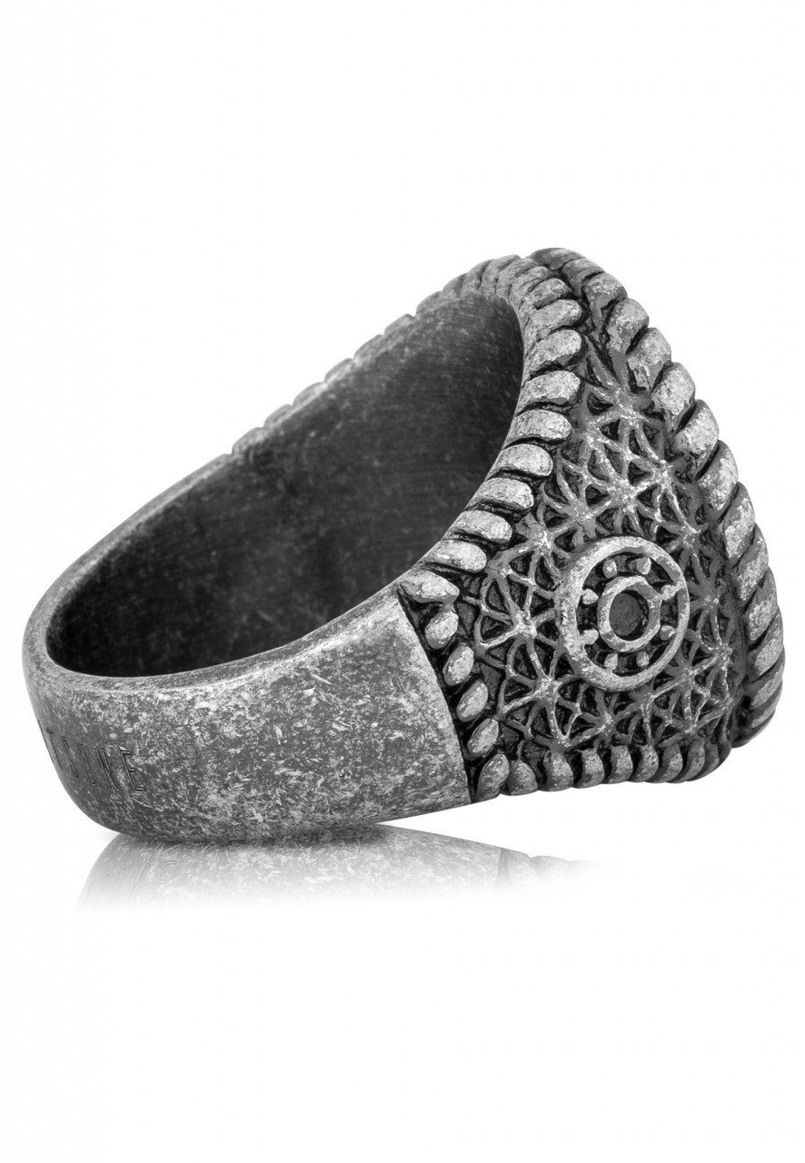 Akitsune Siegelring Imperator Ring Antik Silber EU 59 - UK R - US 9