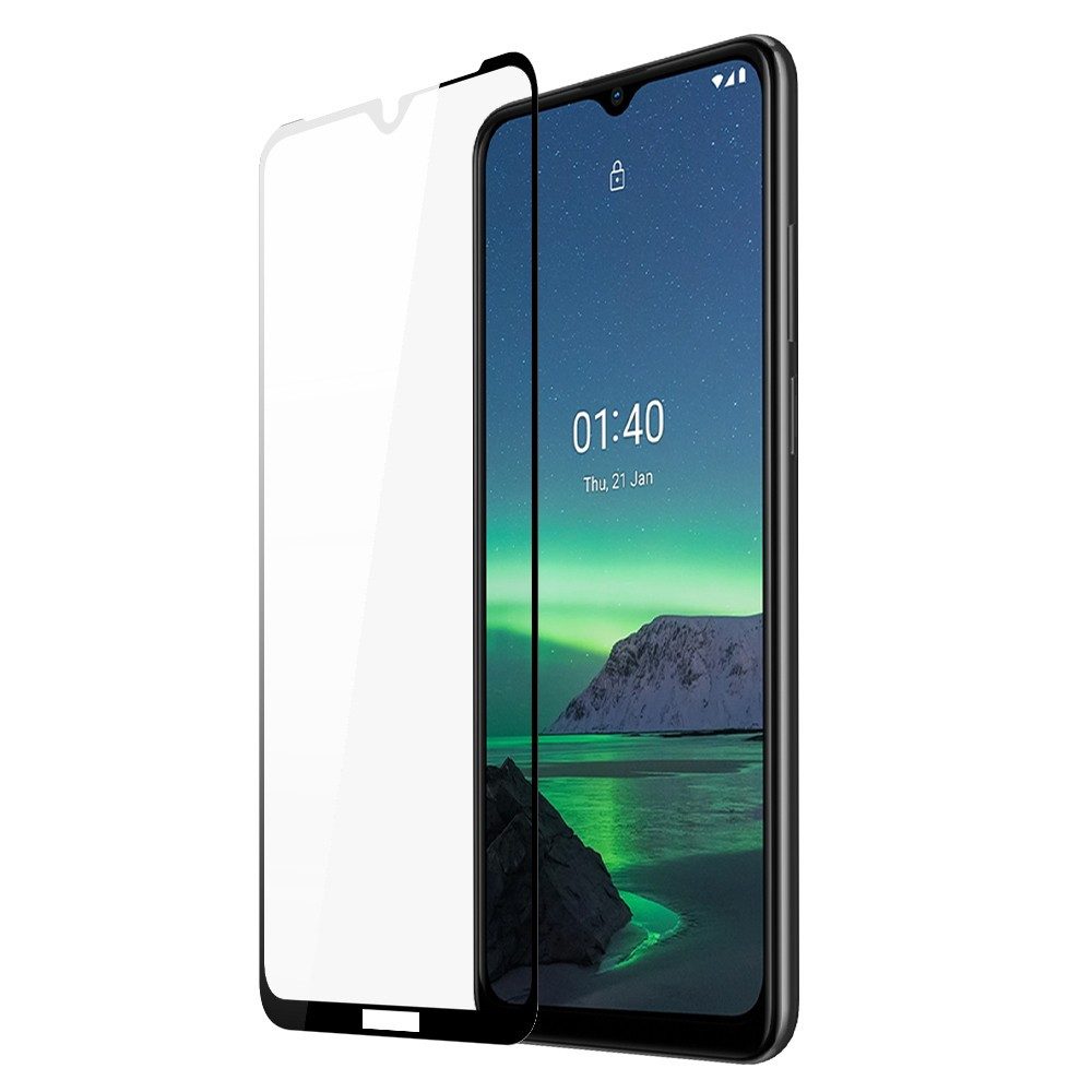 Dux Ducis Displayschutzglas Panzerglas Bildschirmschutz Kantenschutz für Nokia 1.4, Spar-Set, 1 Stück, 9H Härte, Vollflächenkleber, Rahmen, einfache Montage