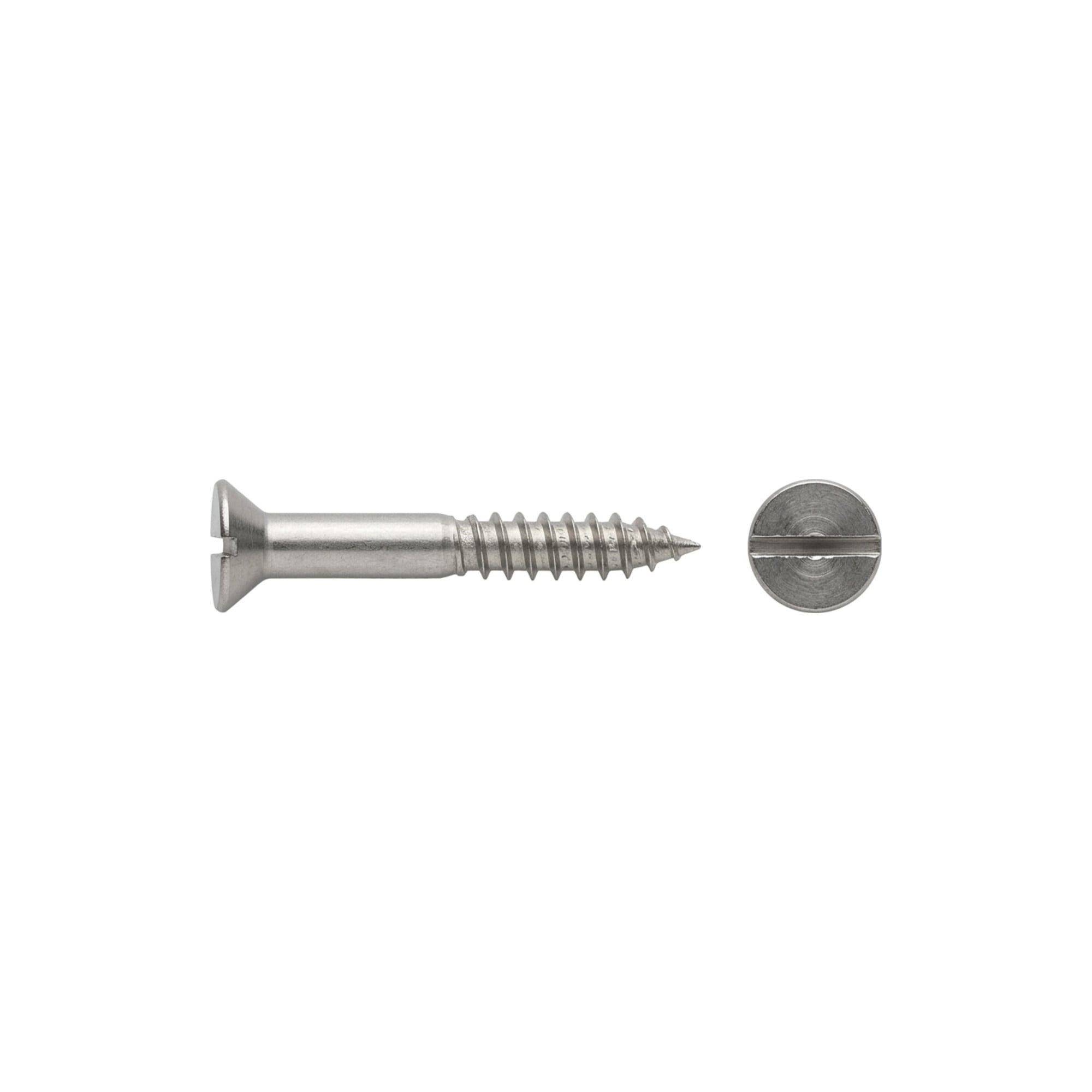 Contorion Schraube DIN 97 Senkkopf-Holzschraube 6x20 Edelstahl A2 blank Schlitz 100 Stk