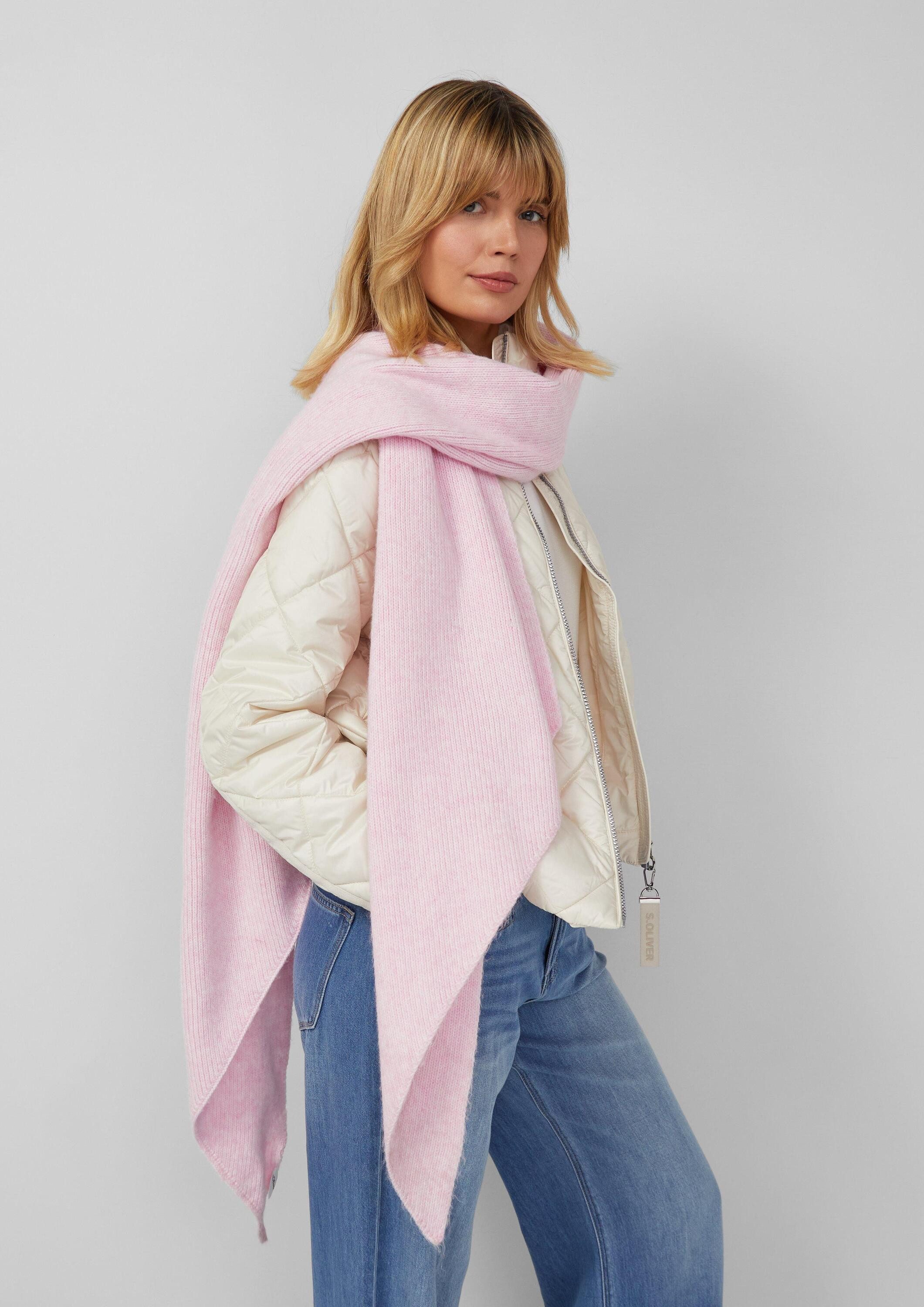 s.Oliver Schal Tuch, Weicher Strickschal mit geschrägten Abschlüssen günstig online kaufen