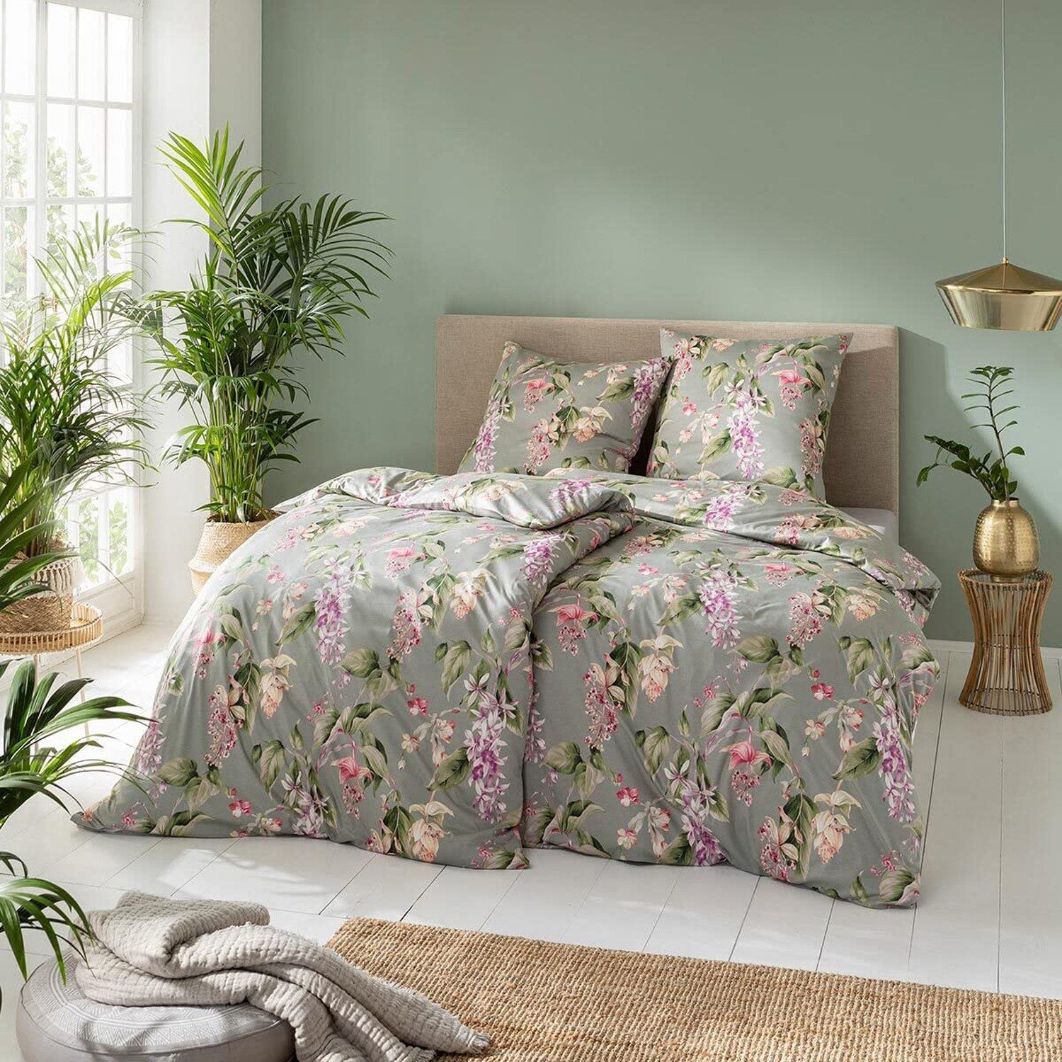 Estella Bettwäsche Estella Mako Jersey Bettwäsche Interlock Kalea in Khaki günstig online kaufen