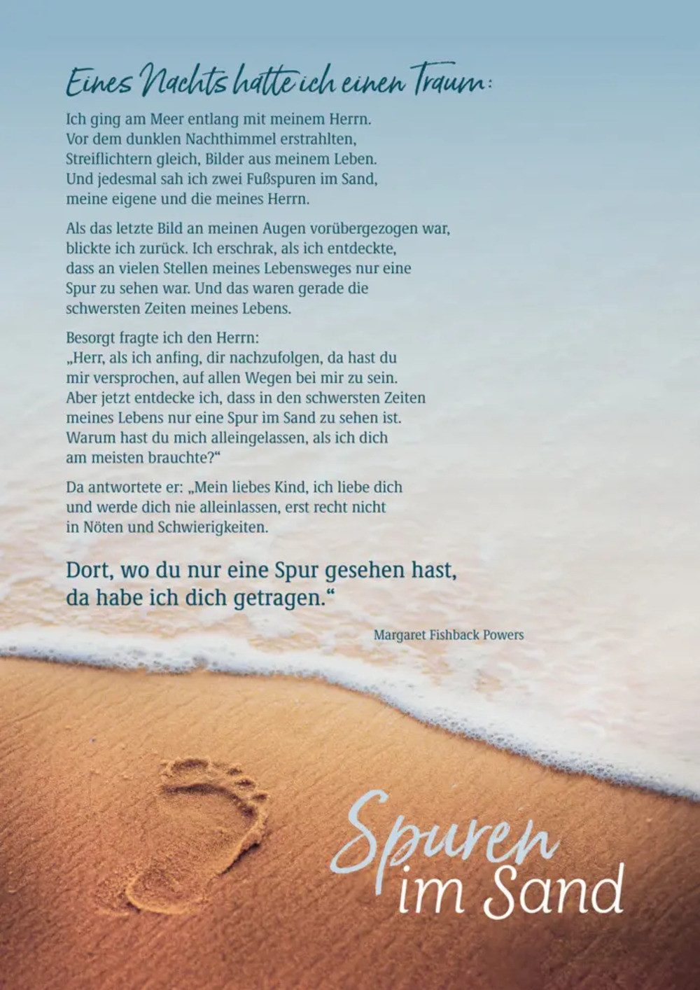 Poster Spuren im Sand
