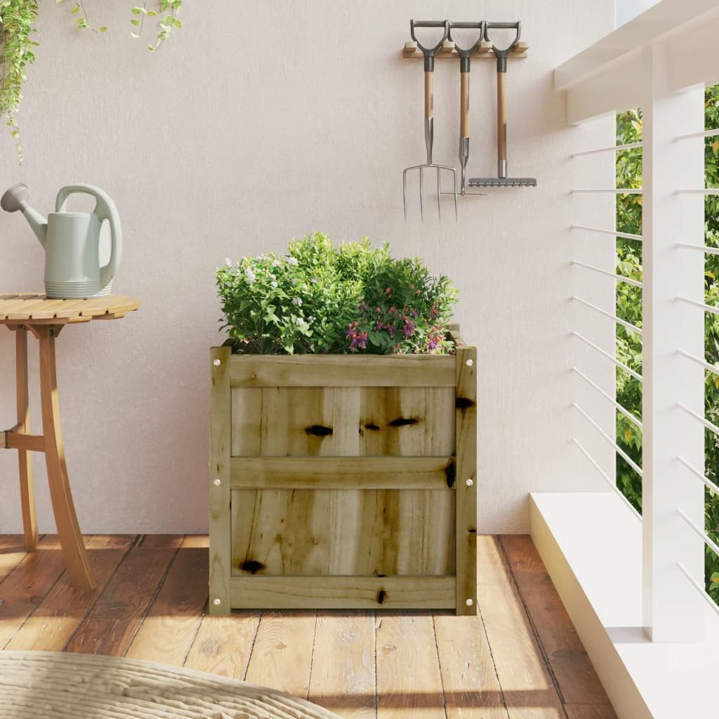vidaXL Blumentopf Pflanzkübel 50x50x50 cm Kiefernholz günstig online kaufen