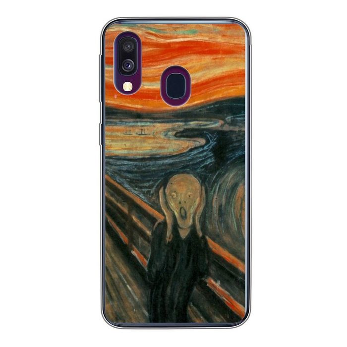 MuchoWow Handyhülle Der Schrei - Edvard Munch Handyhülle Samsung Galaxy A40 Smartphone-Bumper Print Handy