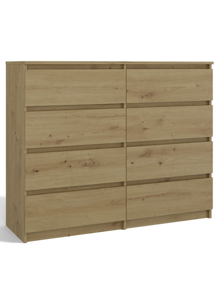 MAGOWA Schubkastenkommode MAGWA M8 moderne Kommode mit 6 Schubladen (funktionales und geräumig), in zwei Breitengrößen erhältlich (120 cm oder 140 cm)