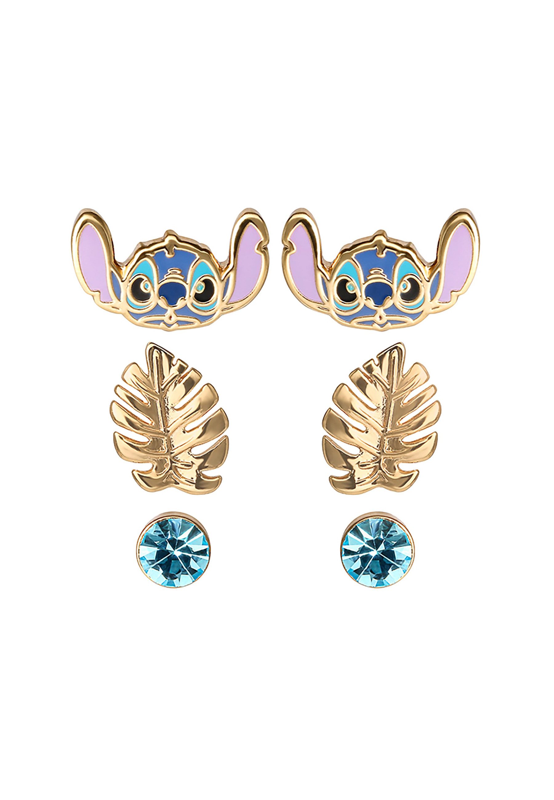 DISNEY Jewelry Ohrstecker-Set Disney Lilo & Stitch 3 Stück Ohrring-Set (Set)