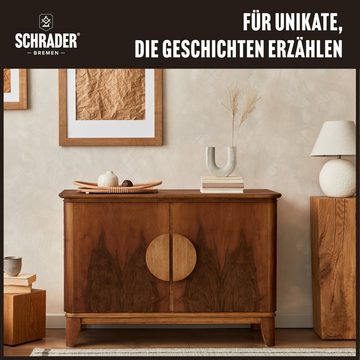 Schrader Holz Politur Dunkel + Baumwolltuch - 250ml - Holzreiniger (zum Auffrischen von lackierten Holzmöbeln - Made in Germany)