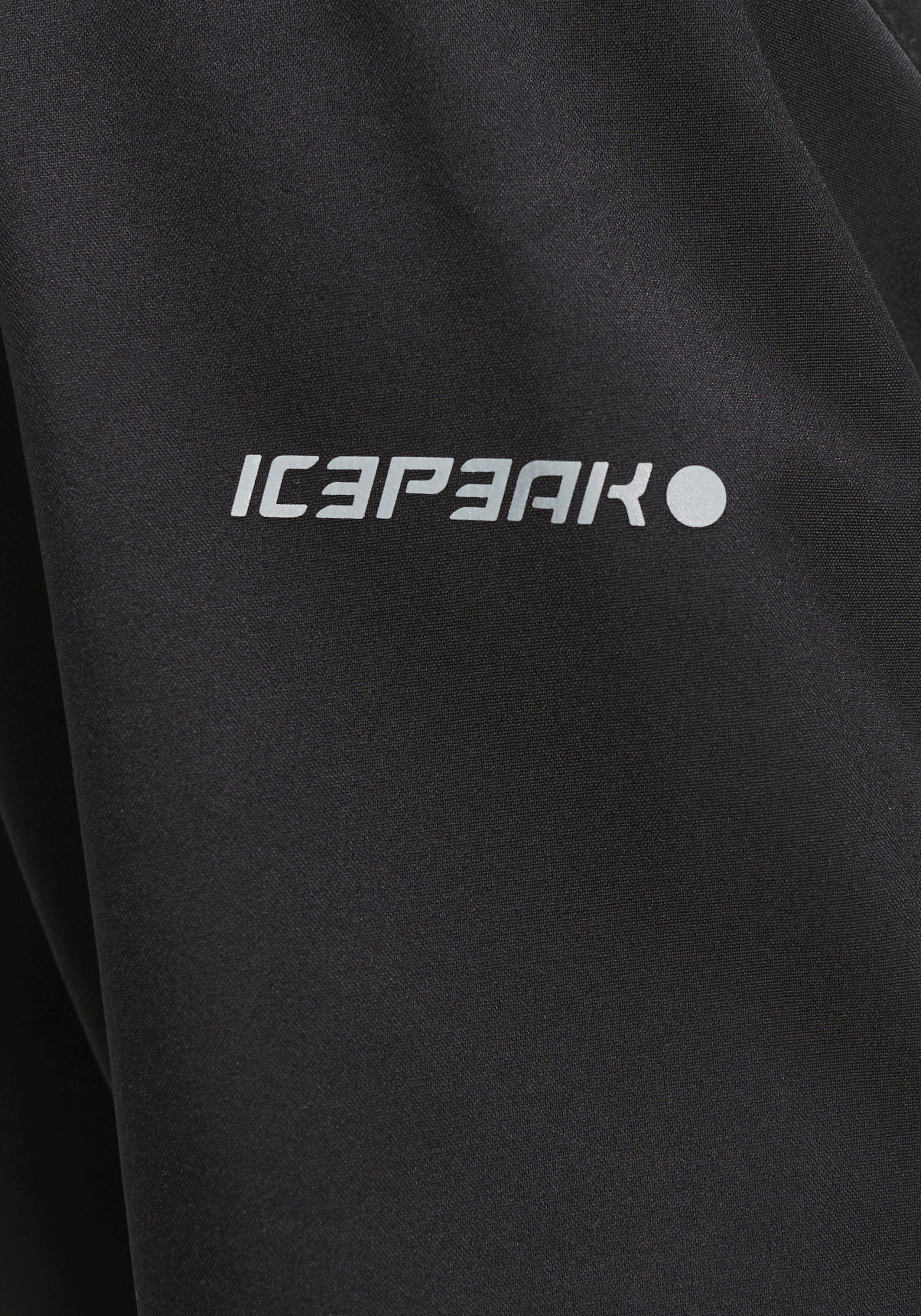 Icepeak Softshelljacke KONAN - wasserabweisendem für und Material aus ANTHRACITE winddichtem Kinder