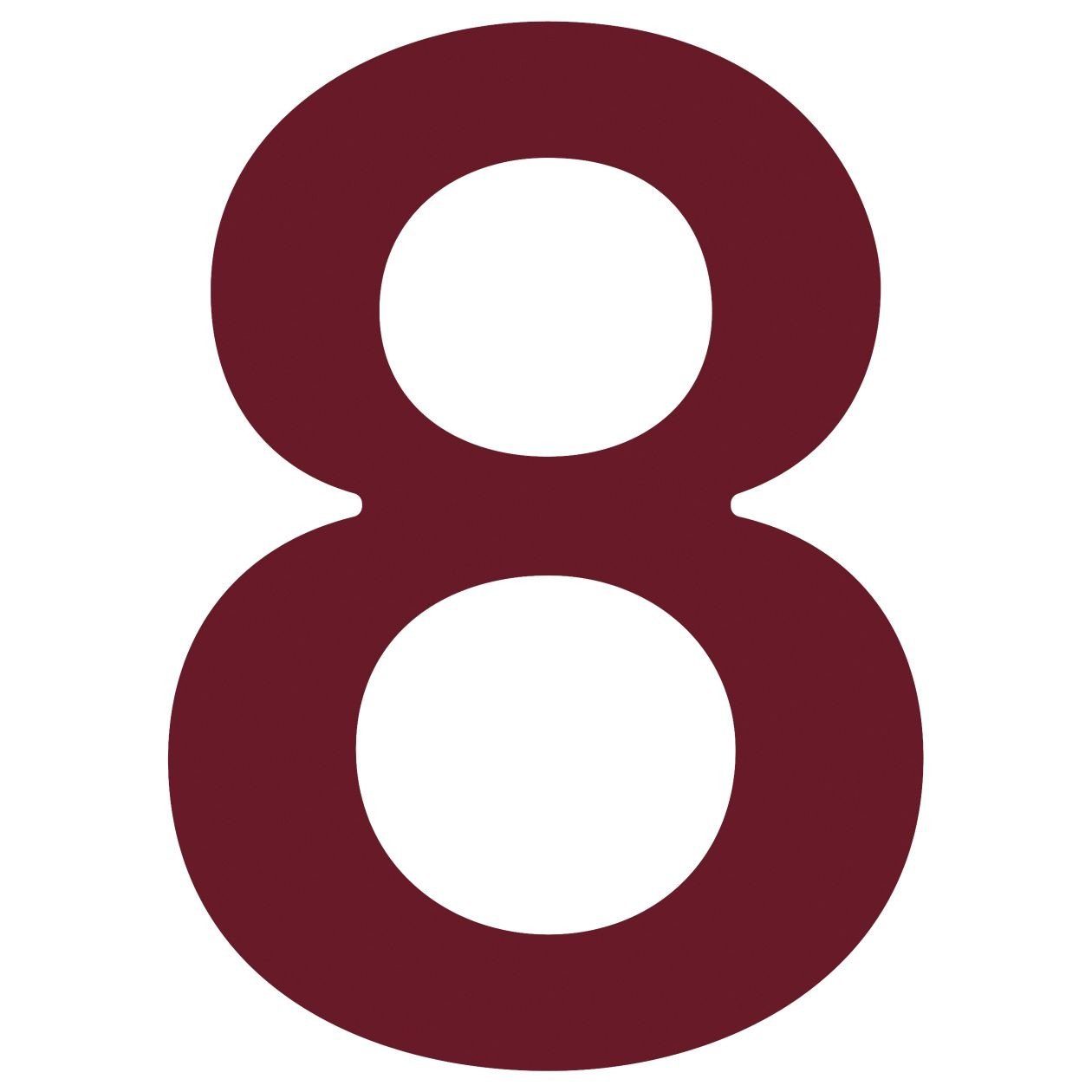 Bravios Briefkasten Hausnummer ''8'' Rot | Briefkästen