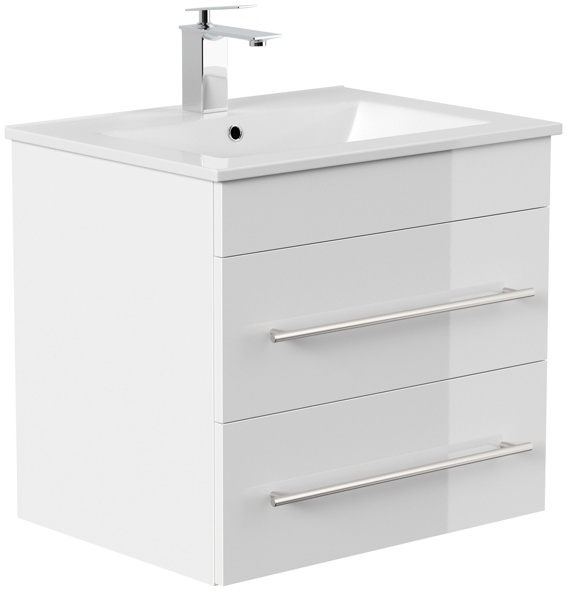 Magnolia Home Waschtisch Badmöbel Milet SoftClose weiss hochglanz – Bild 3 von 5