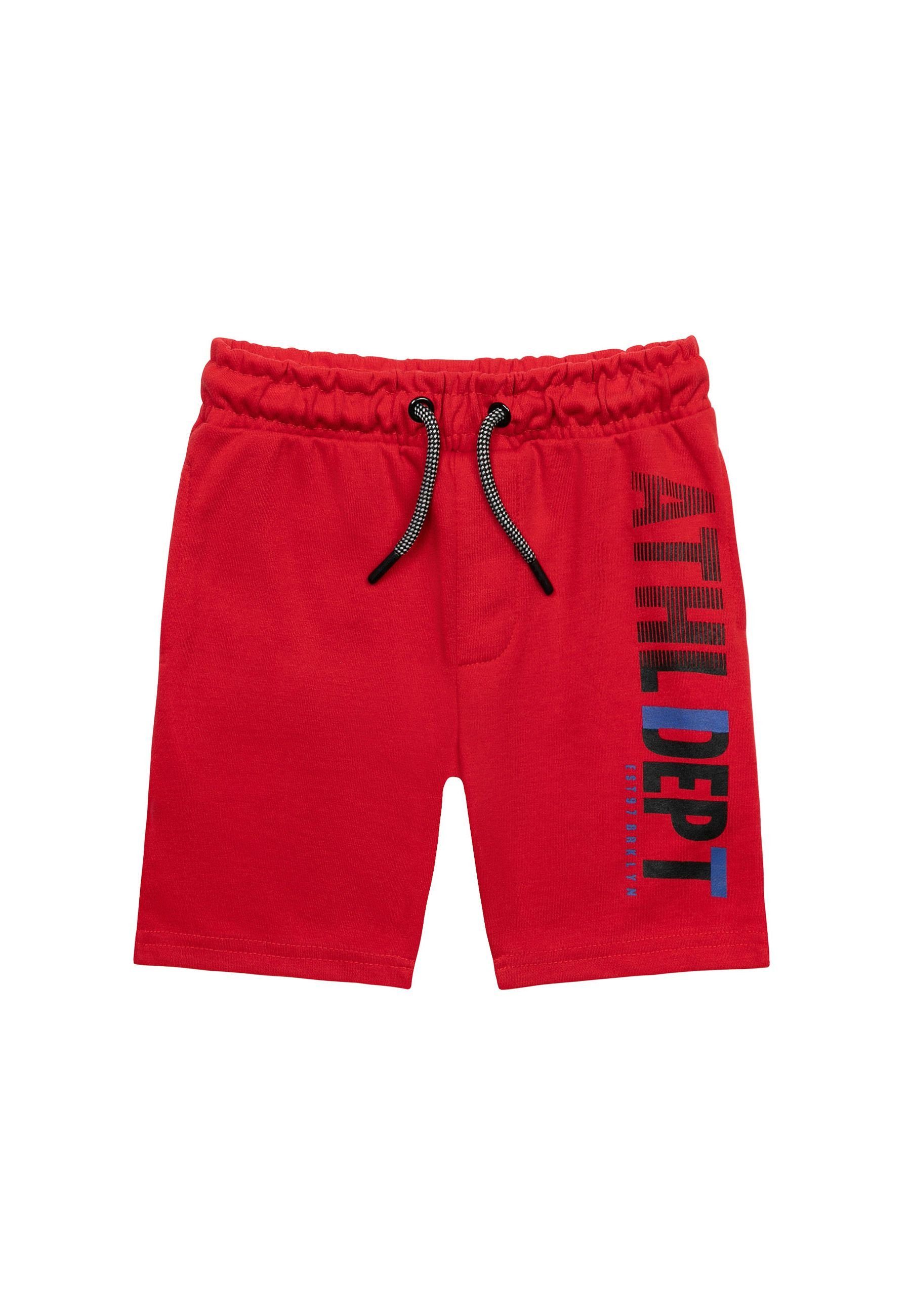 mit Rot Aufschrift (1y-14y) Sweatshorts MINOTI Shorts