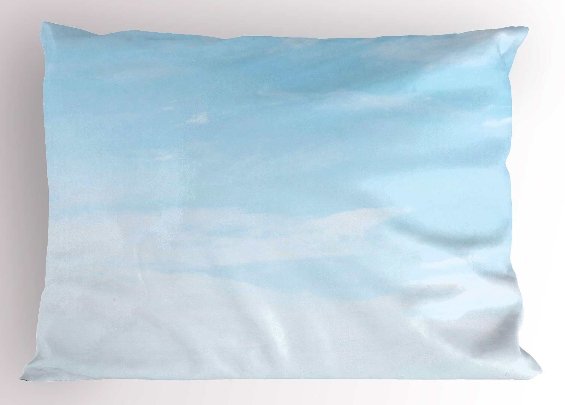 Kissenbezüge Dekorativer Queen Weiche Hellblau Pastell Abakuhaus Size (1 Gedruckter Kopfkissenbezug, Stück), Himmel-Wolken