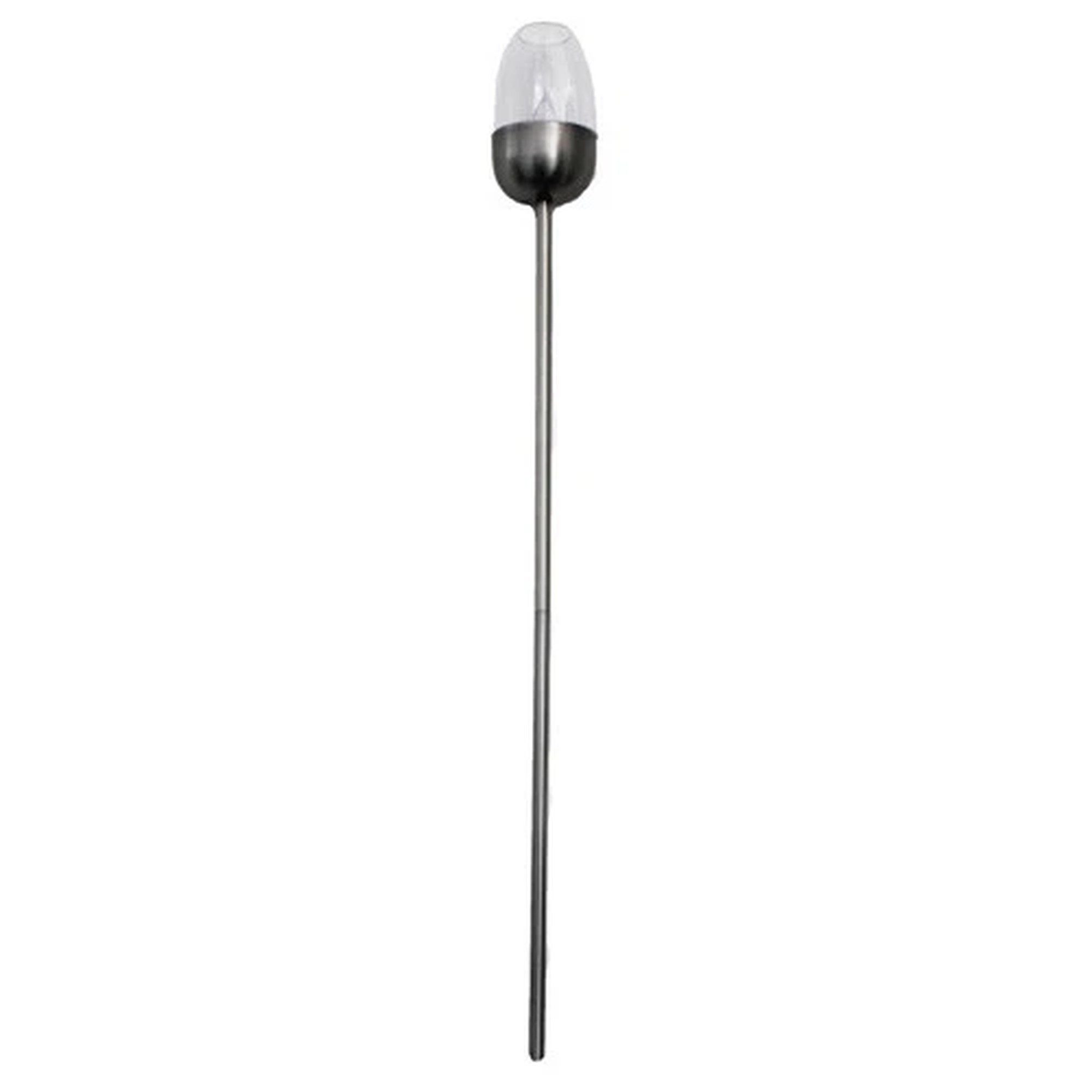 Kynast Garden LED Solarleuchte Solar Gartenfackel Edelstahl XXL Wegeleuchte transparent 112cm