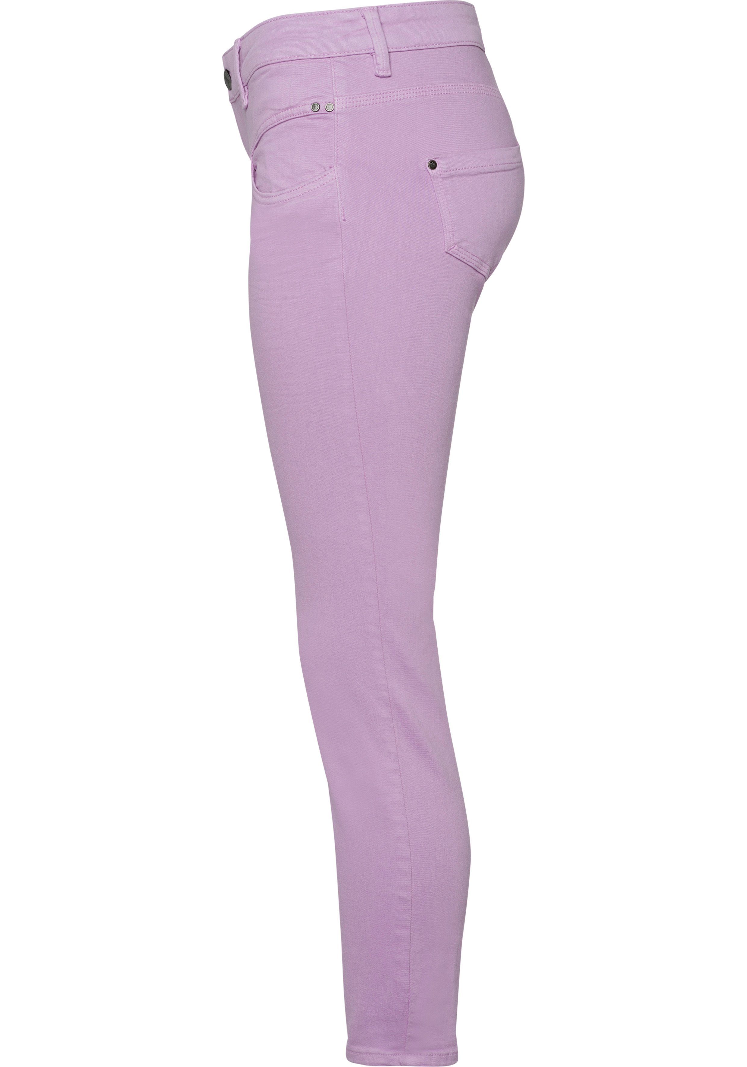 Freeman T. Röhrenhose Bewegungsfalten (1-tlg) rose Porter eingearbeiteten mit purple